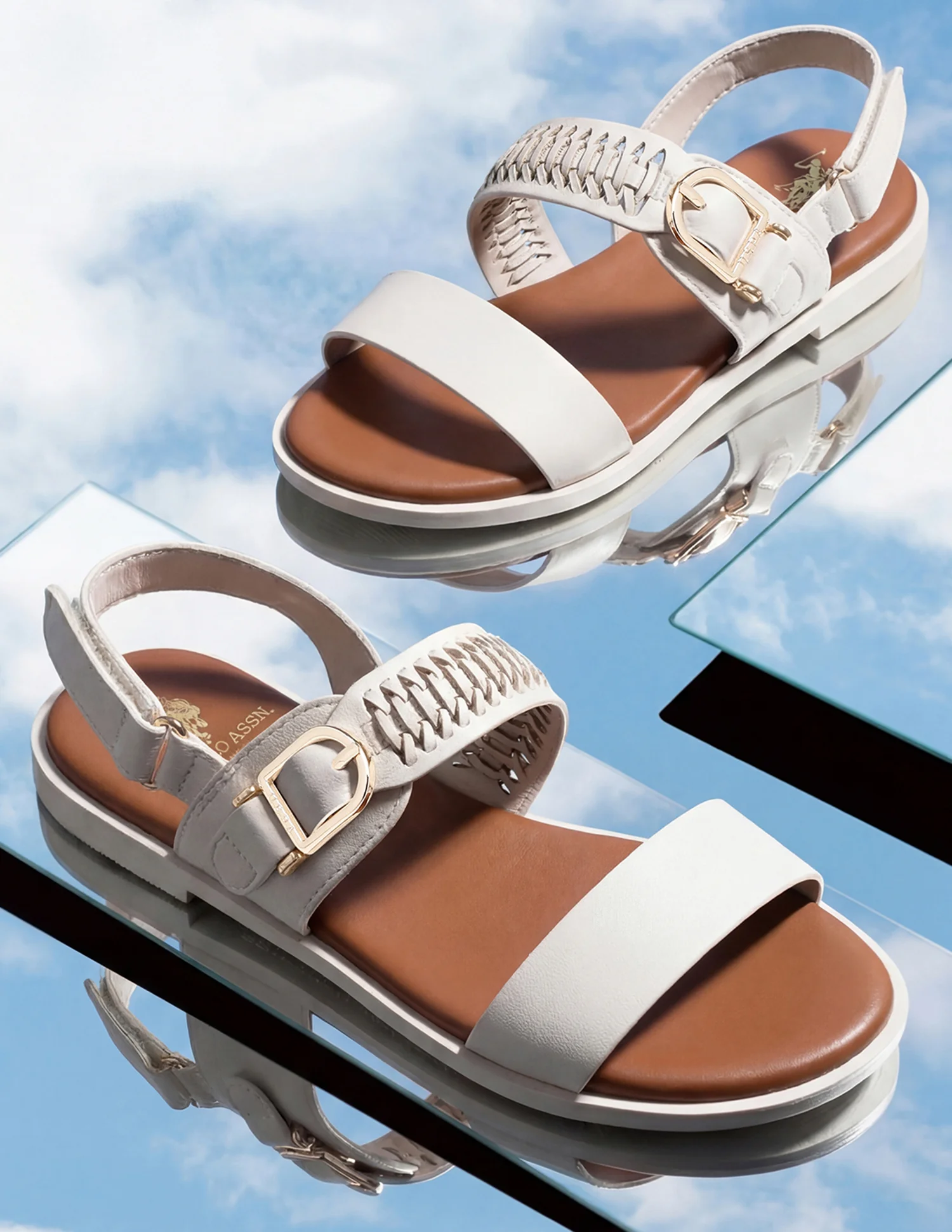 Women Axelle Patterned Vamp Strap Sandals