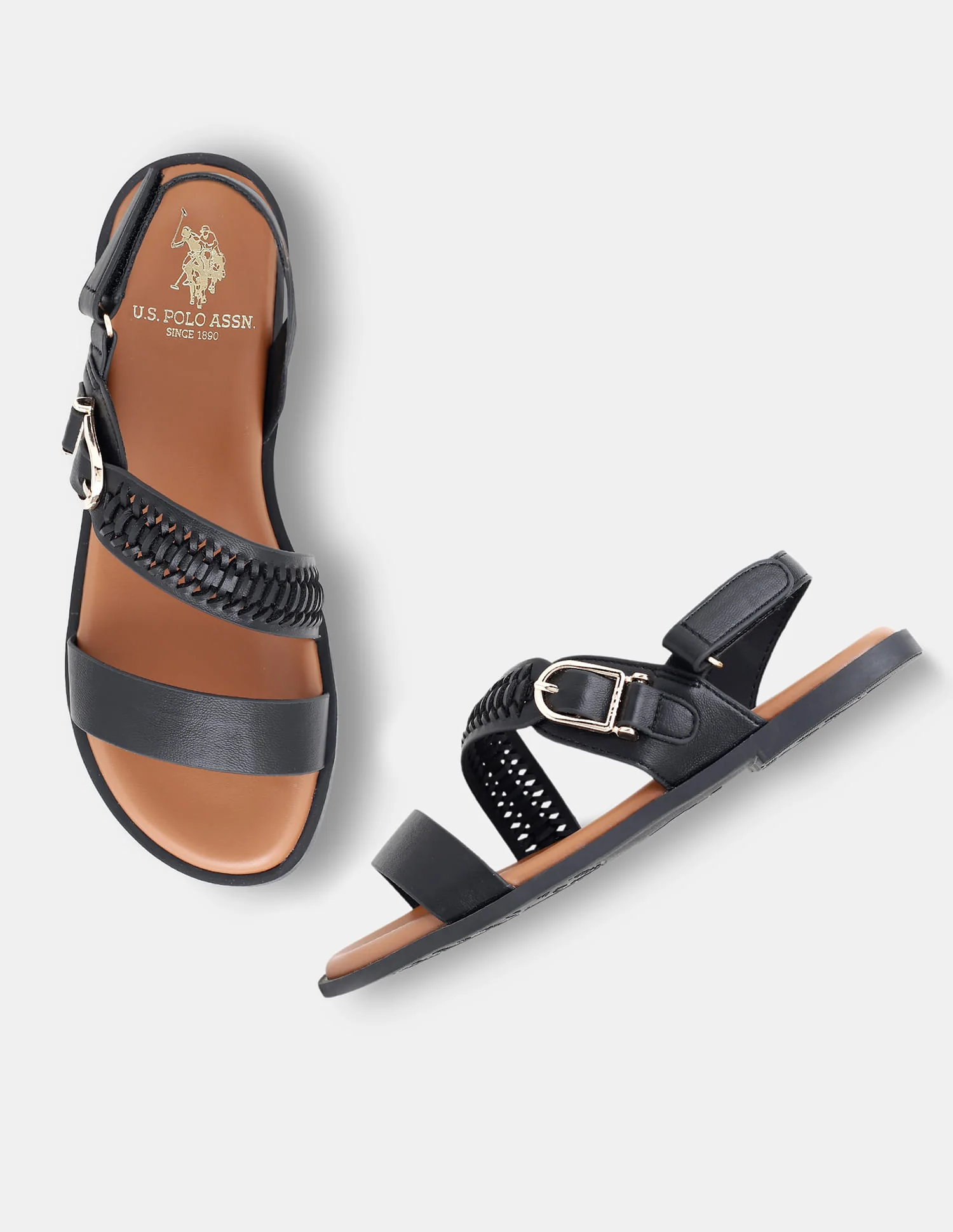 Women Axelle Patterned Vamp Strap Sandals - Image 3