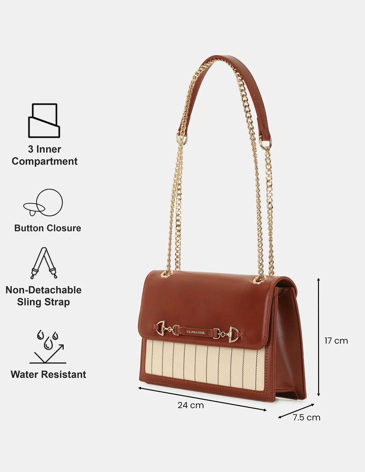 Women Babette Horsebit Compact Sling Bag - Image 3