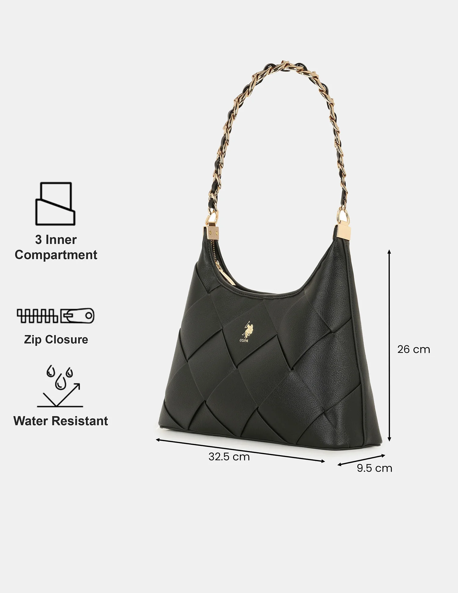 Women Babie Shoulder Bag with Woven Texture - Image 3