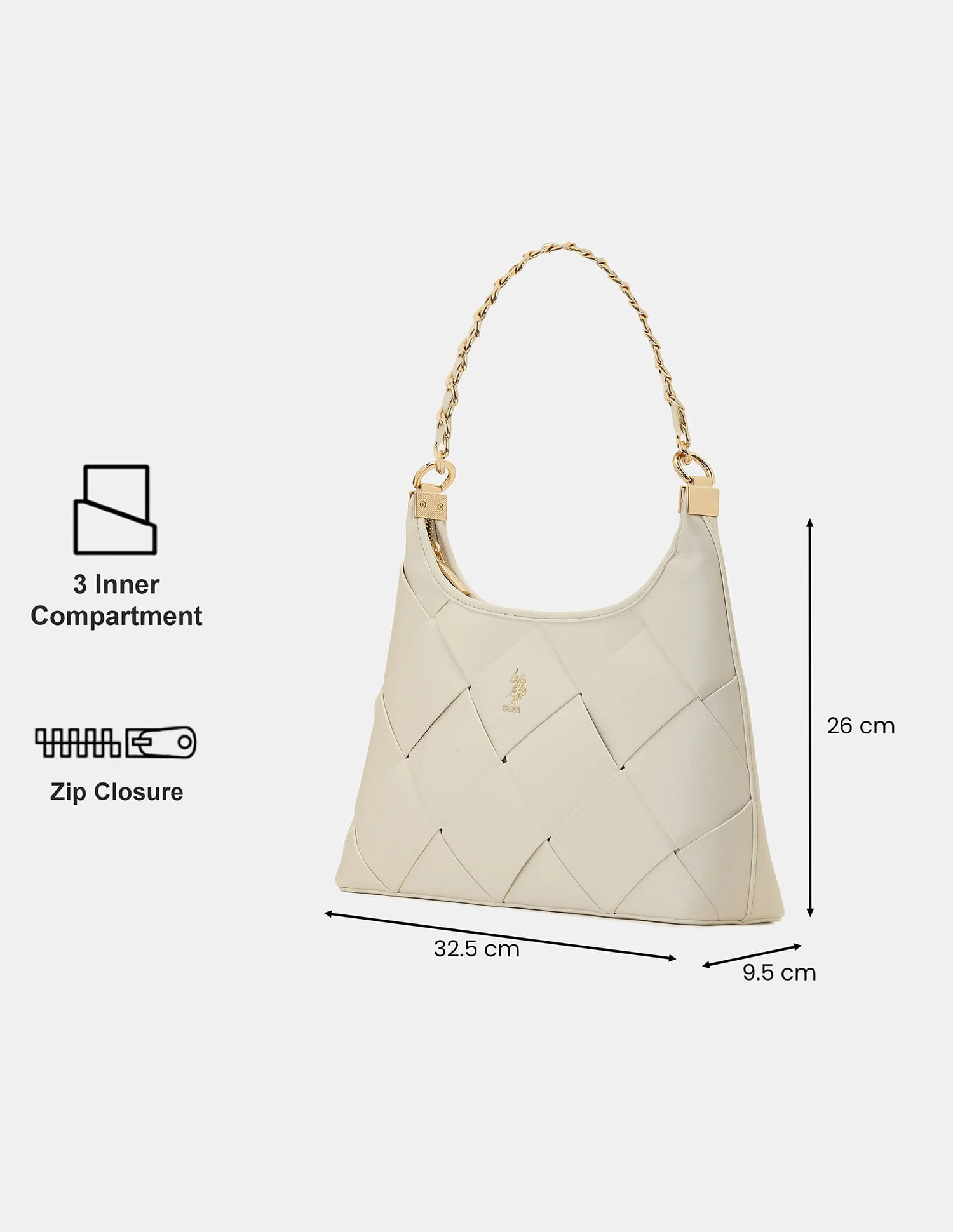 Women Babie Shoulder Bag with Woven Texture - Image 5