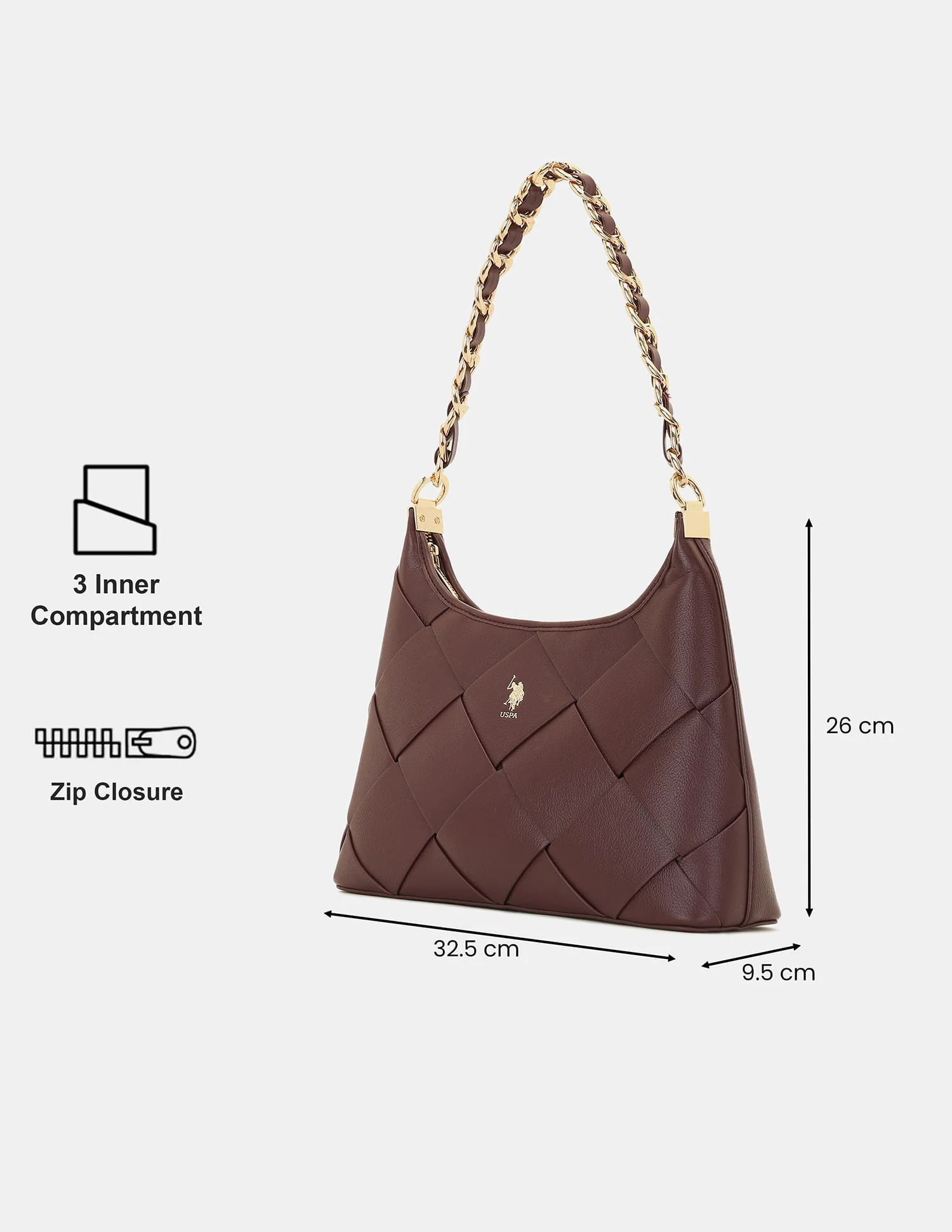 Women Babie Shoulder Bag with Woven Texture - Image 5