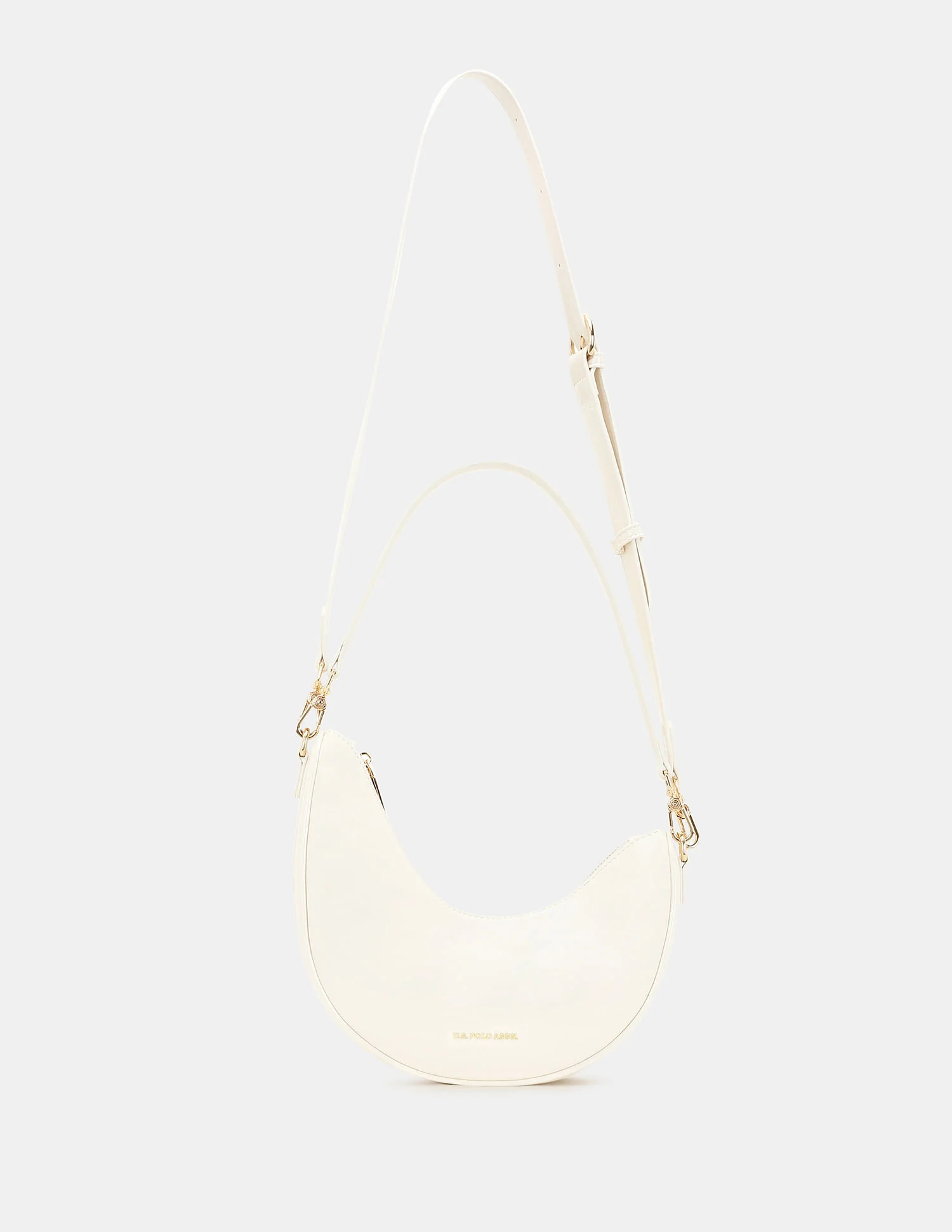 Women Belle Half-Moon Shoulder Bag with Patent Finish - Image 2