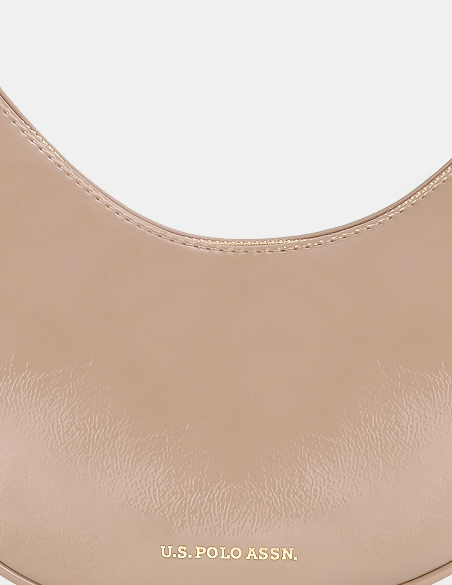 Women Belle Half-Moon Shoulder Bag with Patent Finish - Image 7