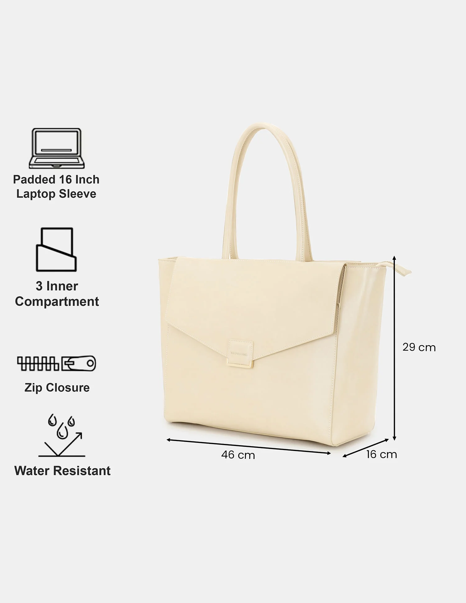 Women Belle Tote Bag with laptop compartment - Image 3
