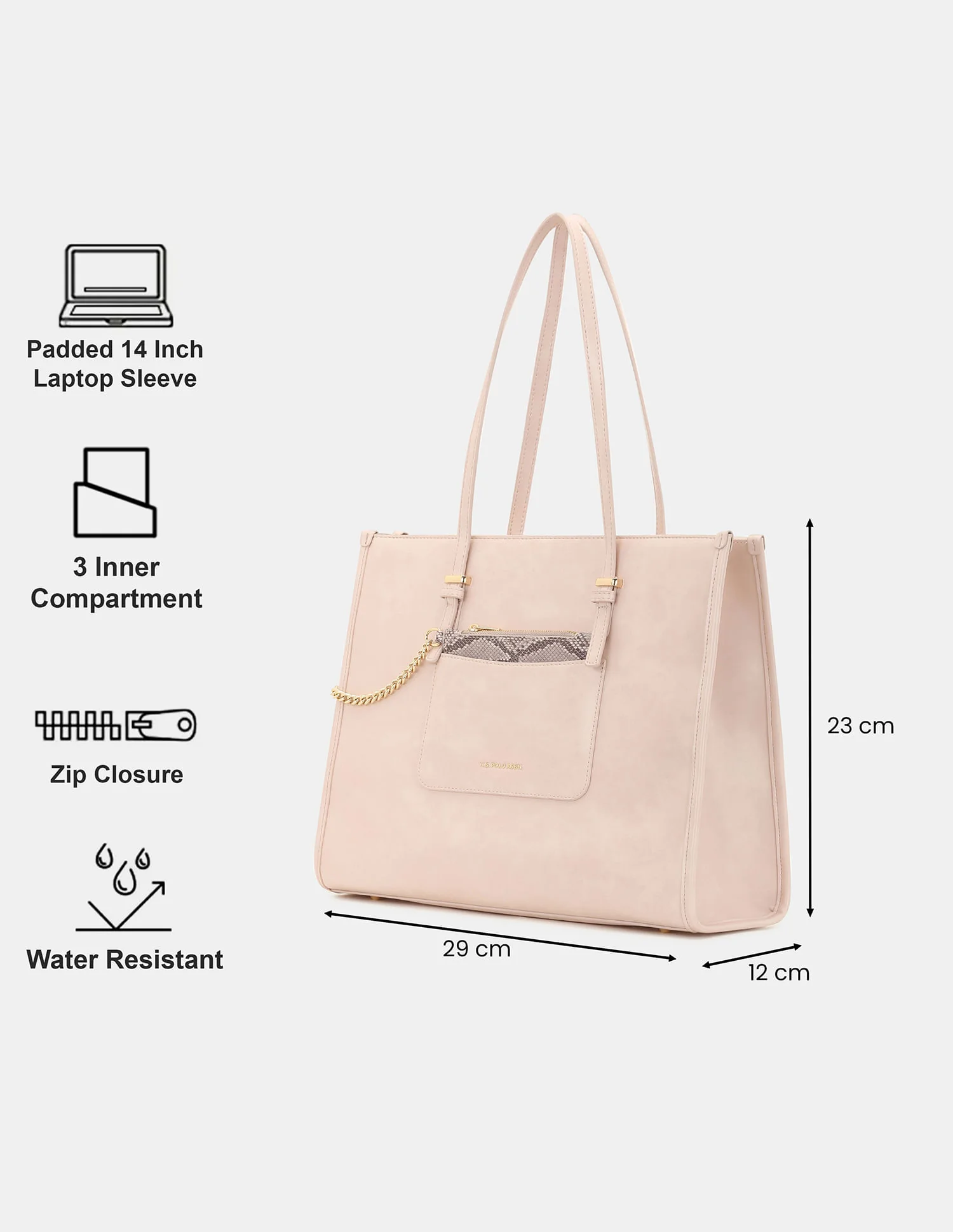 Women Berry Sleek Laptop Tote Bag with card holder - Image 3