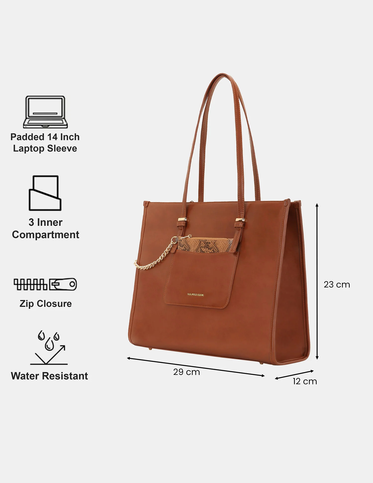 Women Berry Large Sleek Laptop Tote Bag with card holder - Image 3