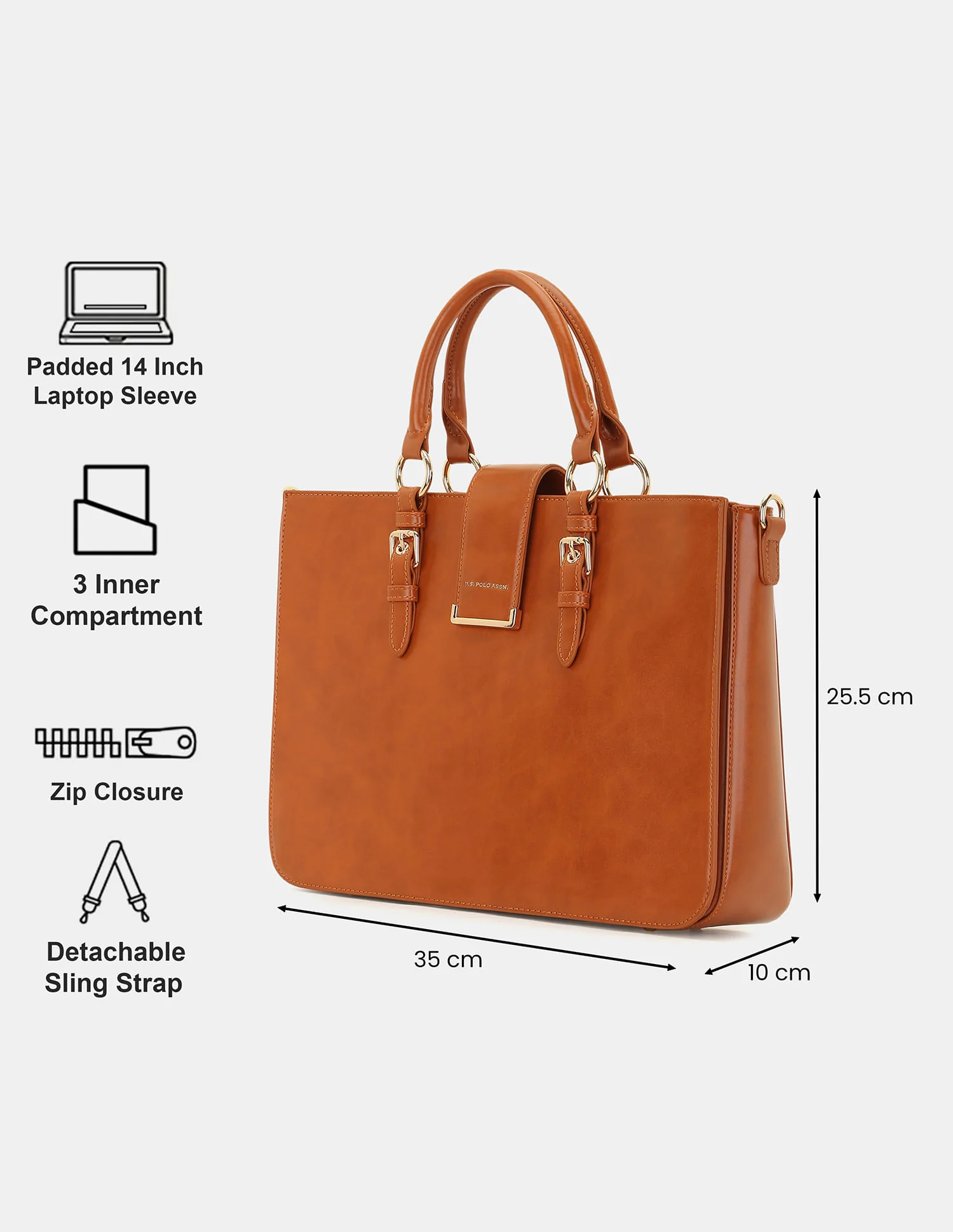 Women Bianca Tote Bag with Detachable strap sling - Image 4
