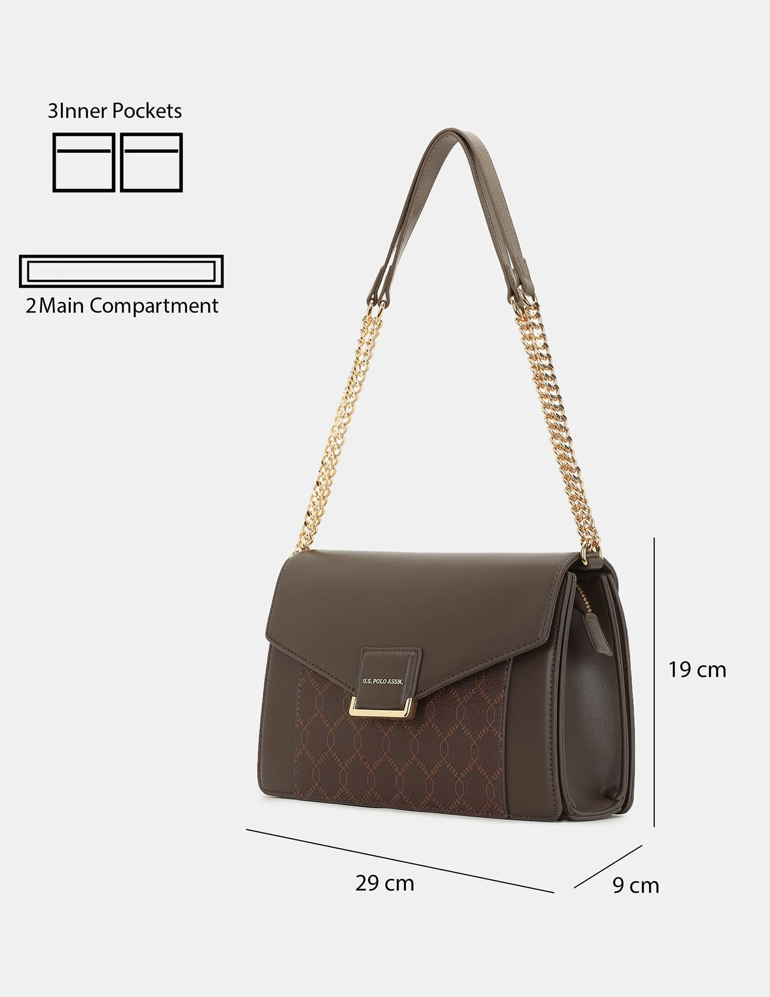 Women Birdy Sling Bag with Monogram Print - Image 8