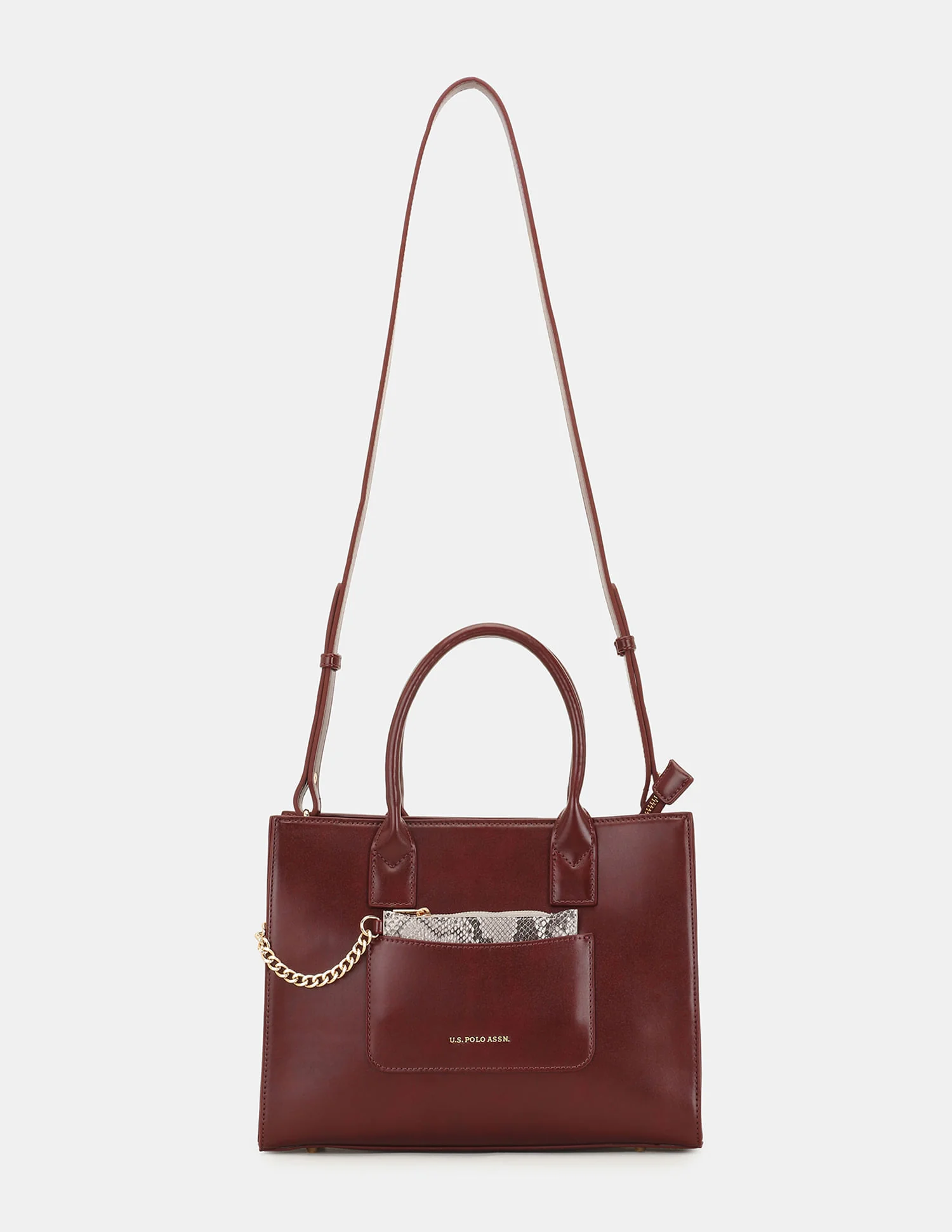 Women Bonnie Satchel Bag with Chain Card Holder