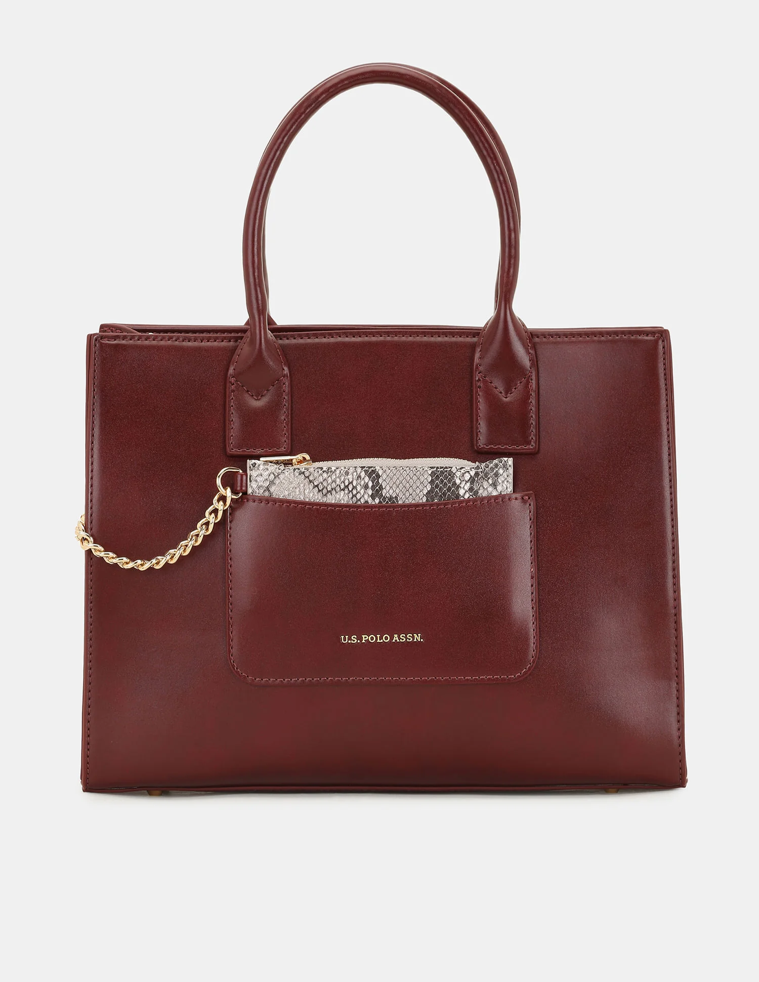 Women Bonnie Satchel Bag with Chain Card Holder - Image 2