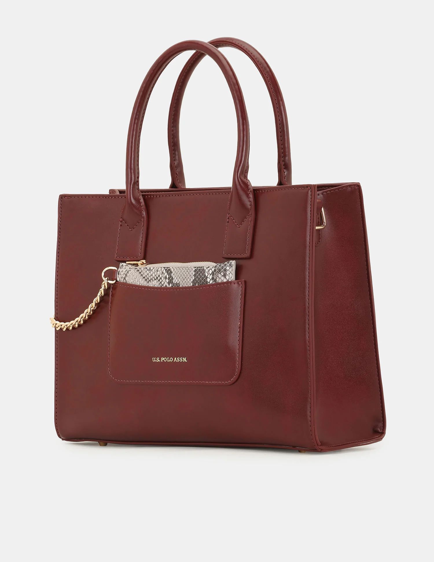 Women Bonnie Satchel Bag with Chain Card Holder - Image 4