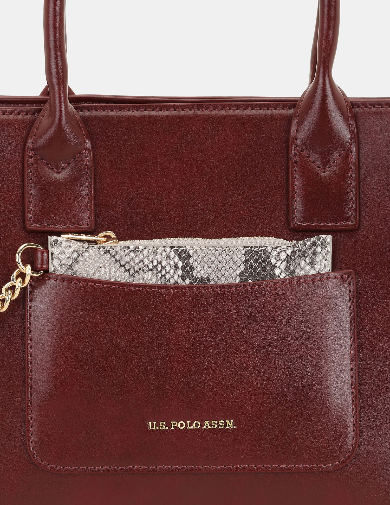 Women Bonnie Satchel Bag with Chain Card Holder - Image 7