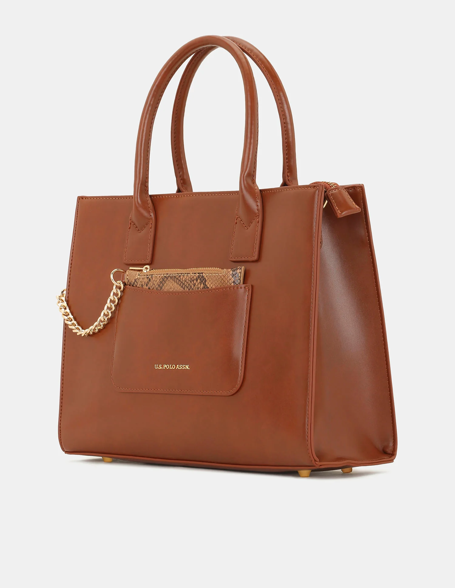 Women Bonnie Satchel Bag with Chain Card Holder - Image 4