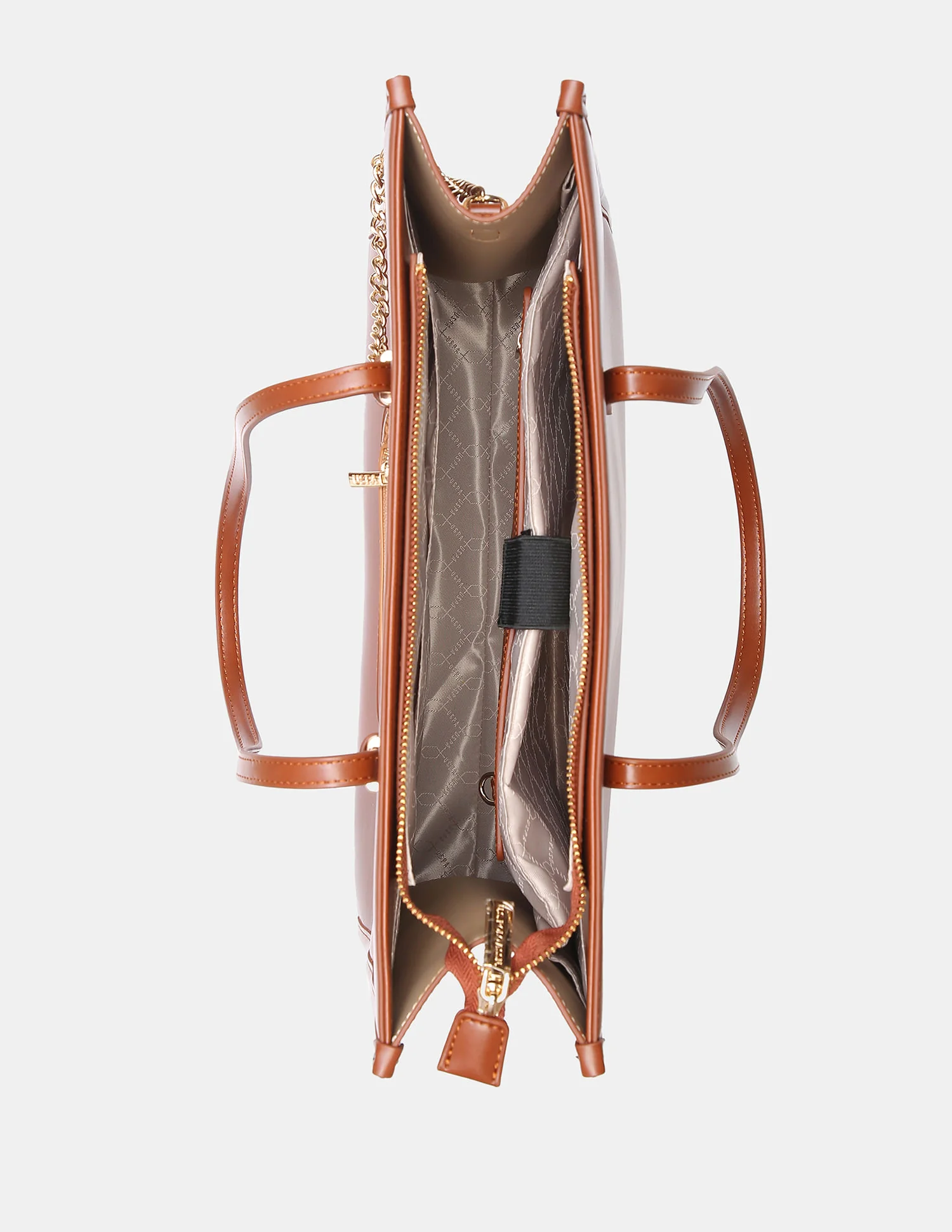 Women Bonnie Satchel Bag with Chain Card Holder - Image 6
