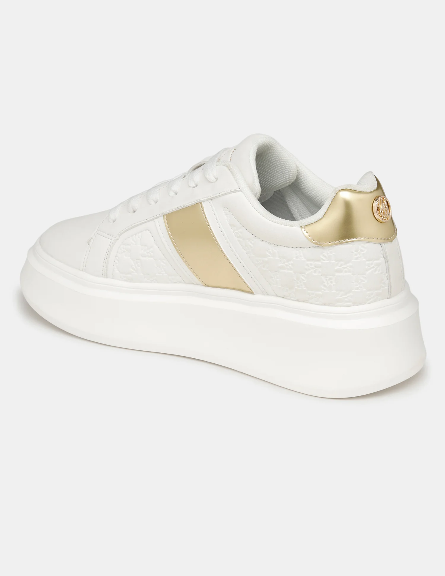 Women Brand Embossed Lace-Ups Elowen Sneakers - Image 4