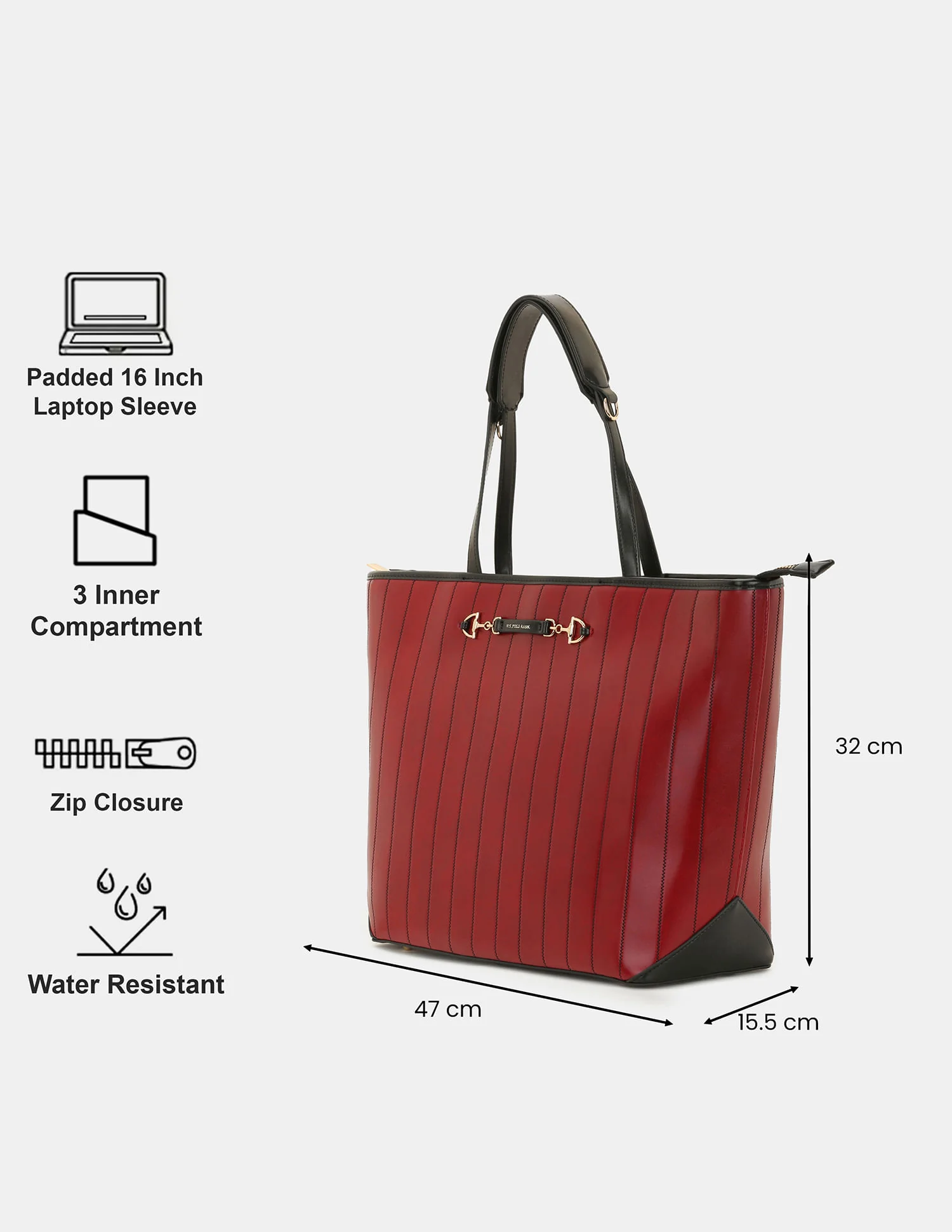 Women Bunny Striped Office Tote bag - Image 3