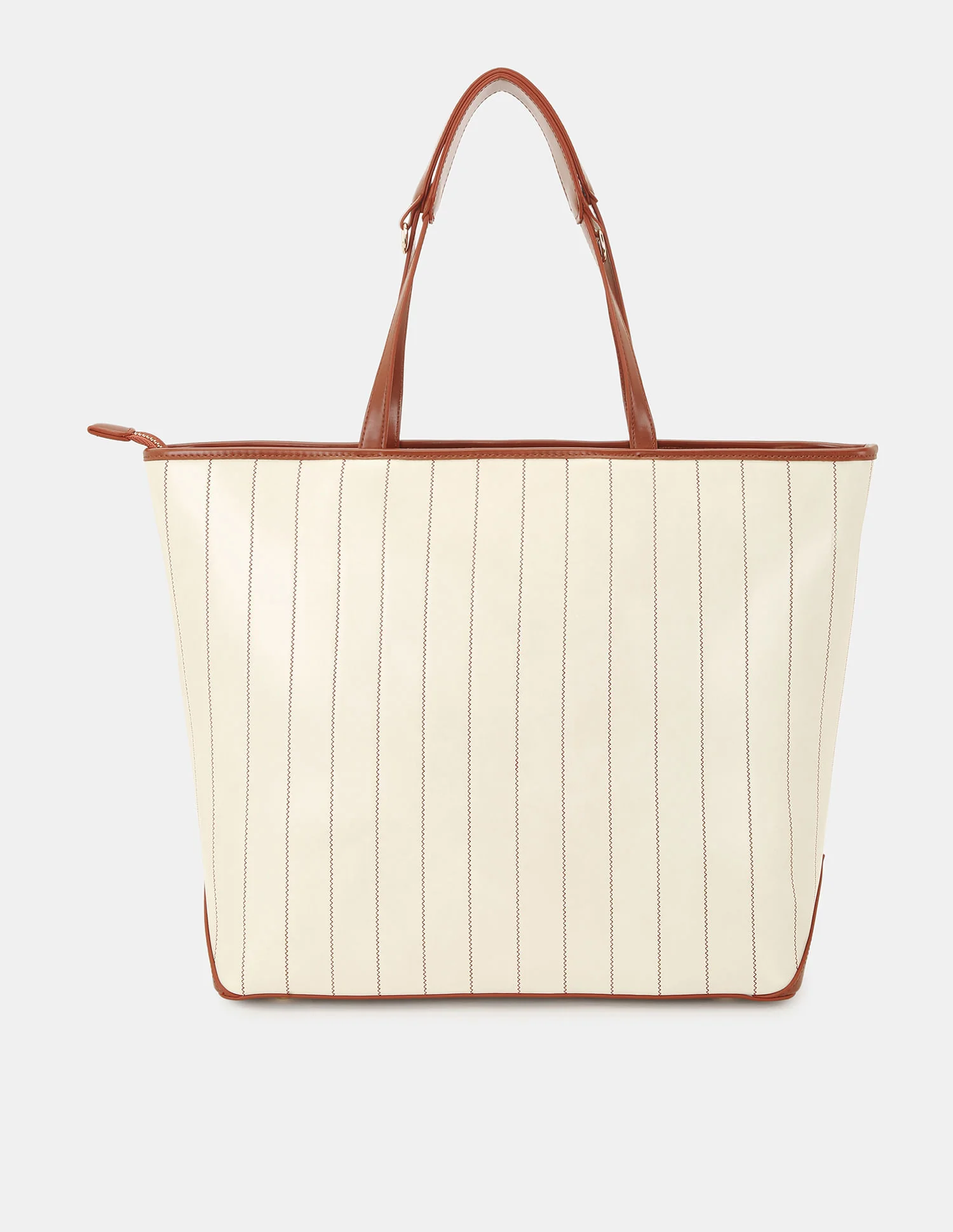 Women Bunny Striped Print Tote Bag with Shoulder Handle - Image 4