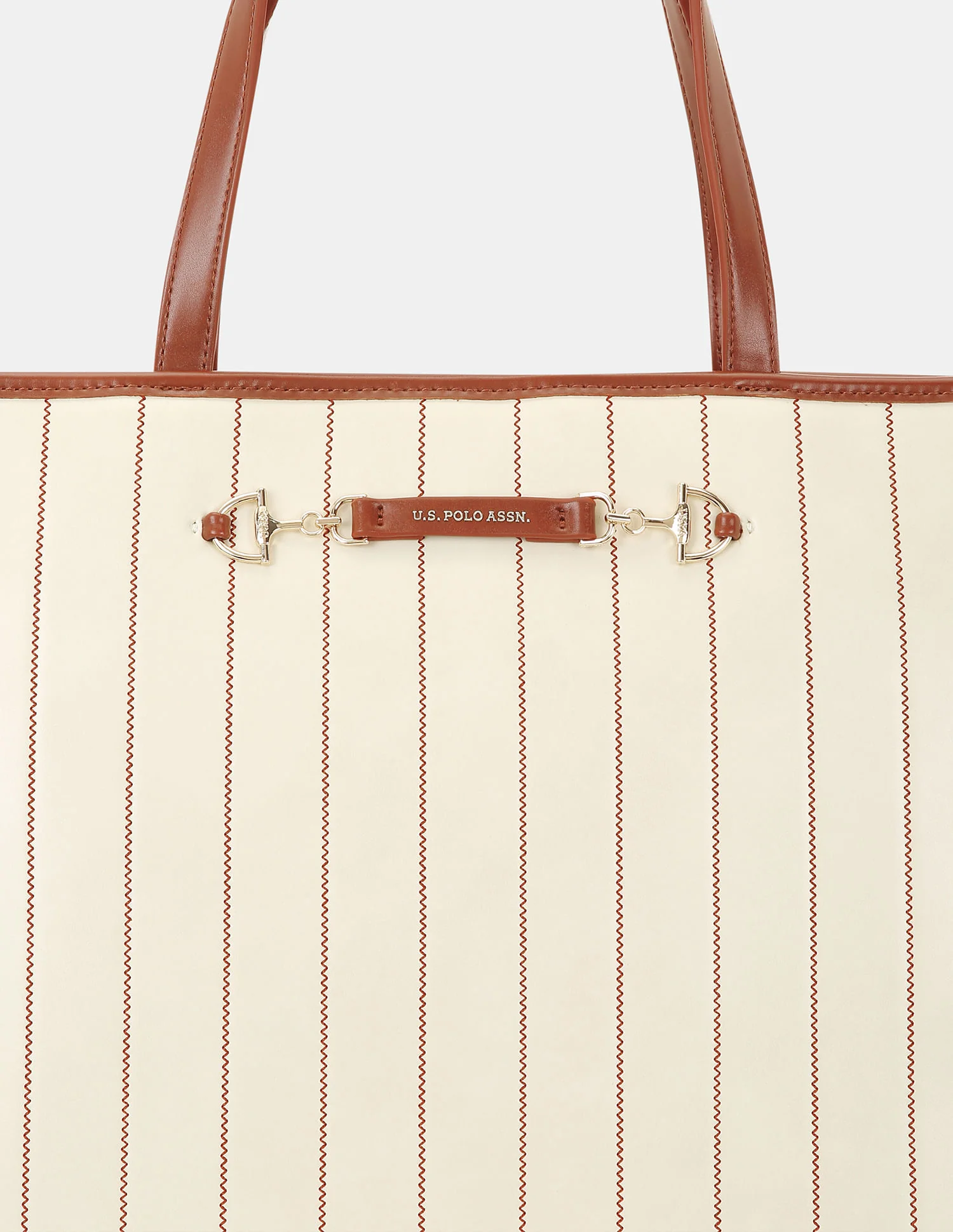 Women Bunny Striped Print Tote Bag with Shoulder Handle - Image 6