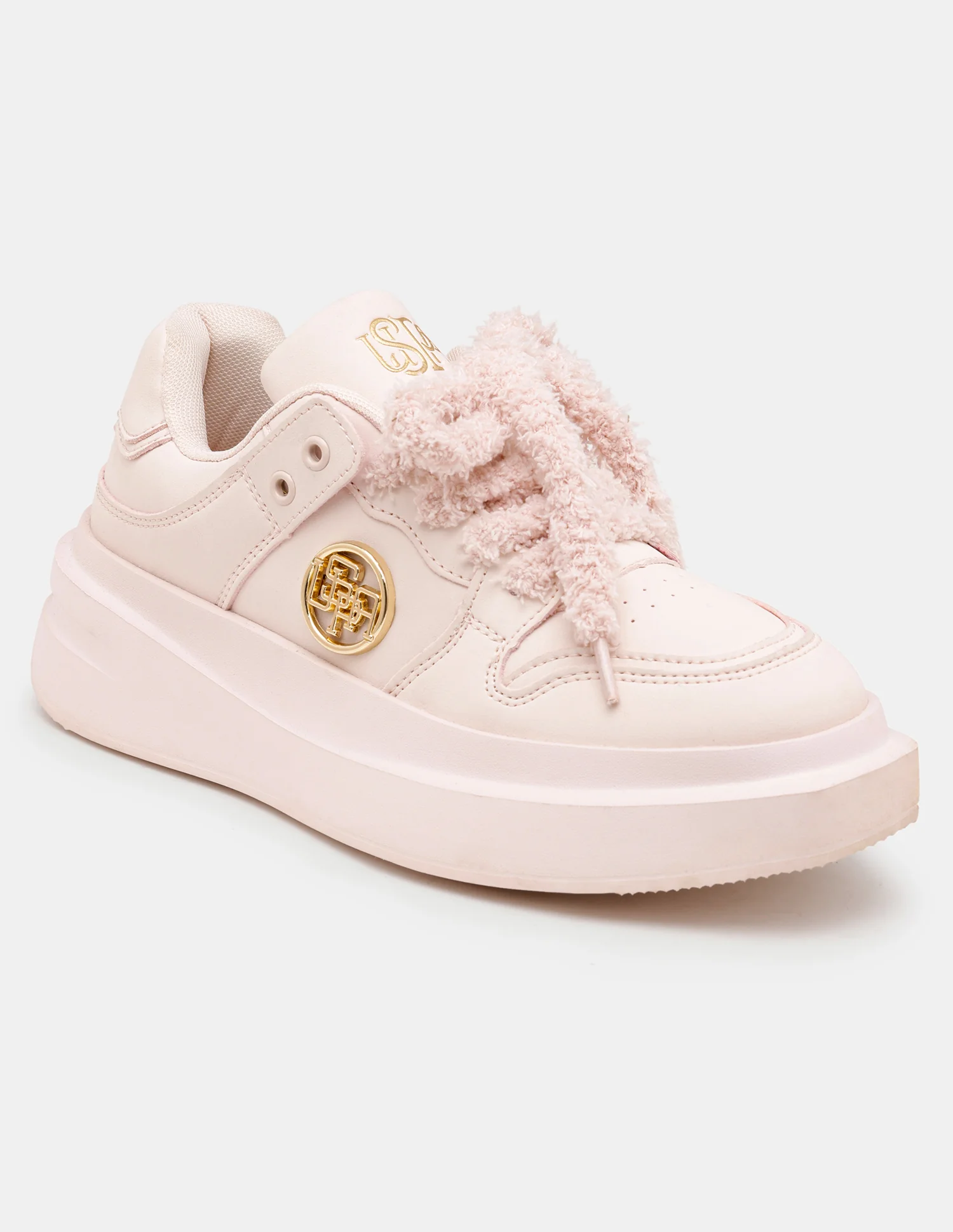 Women Burna 2.0 Round Toe Fur Lace-Ups Sneakers - Image 3