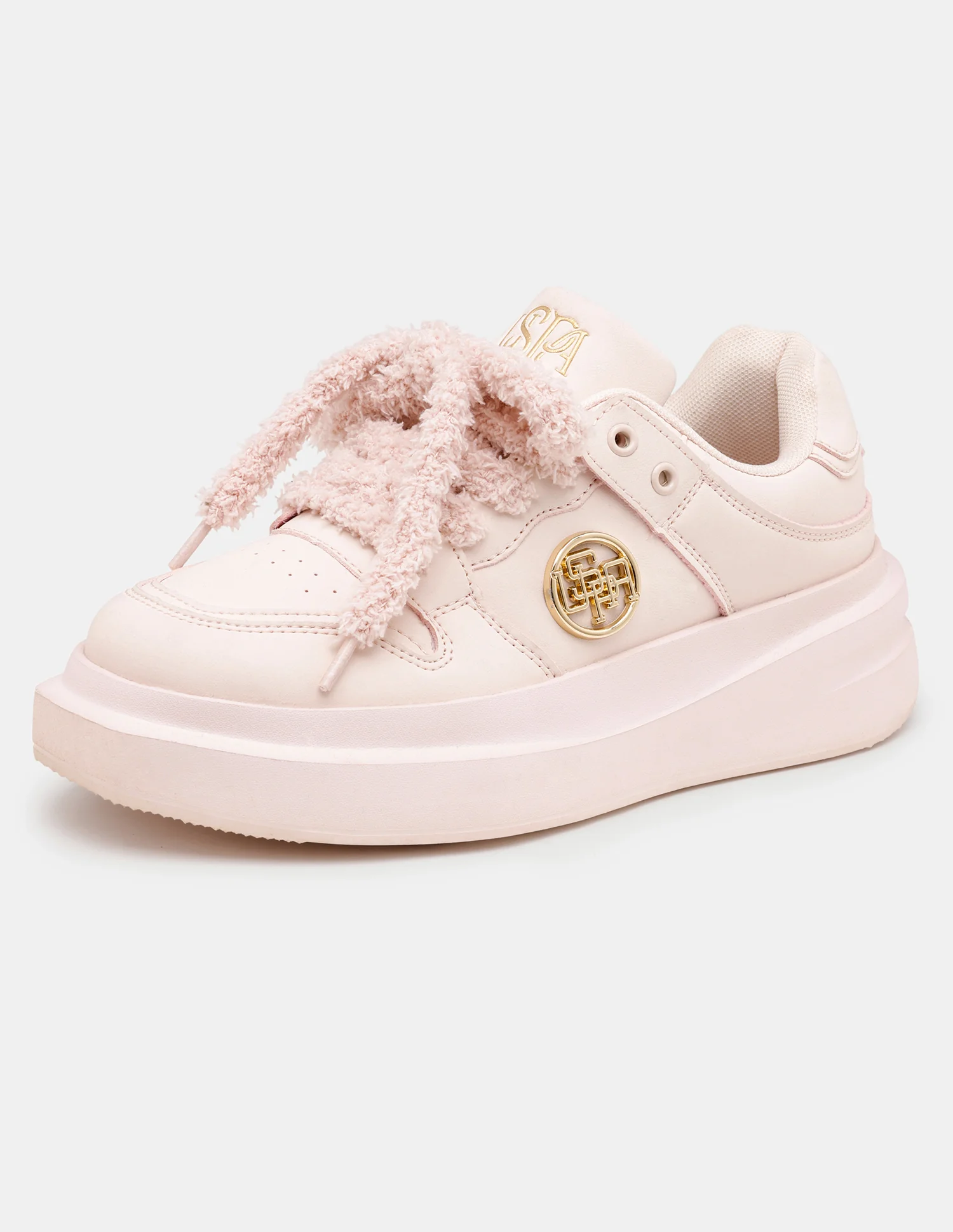 Women Burna 2.0 Round Toe Fur Lace-Ups Sneakers - Image 5