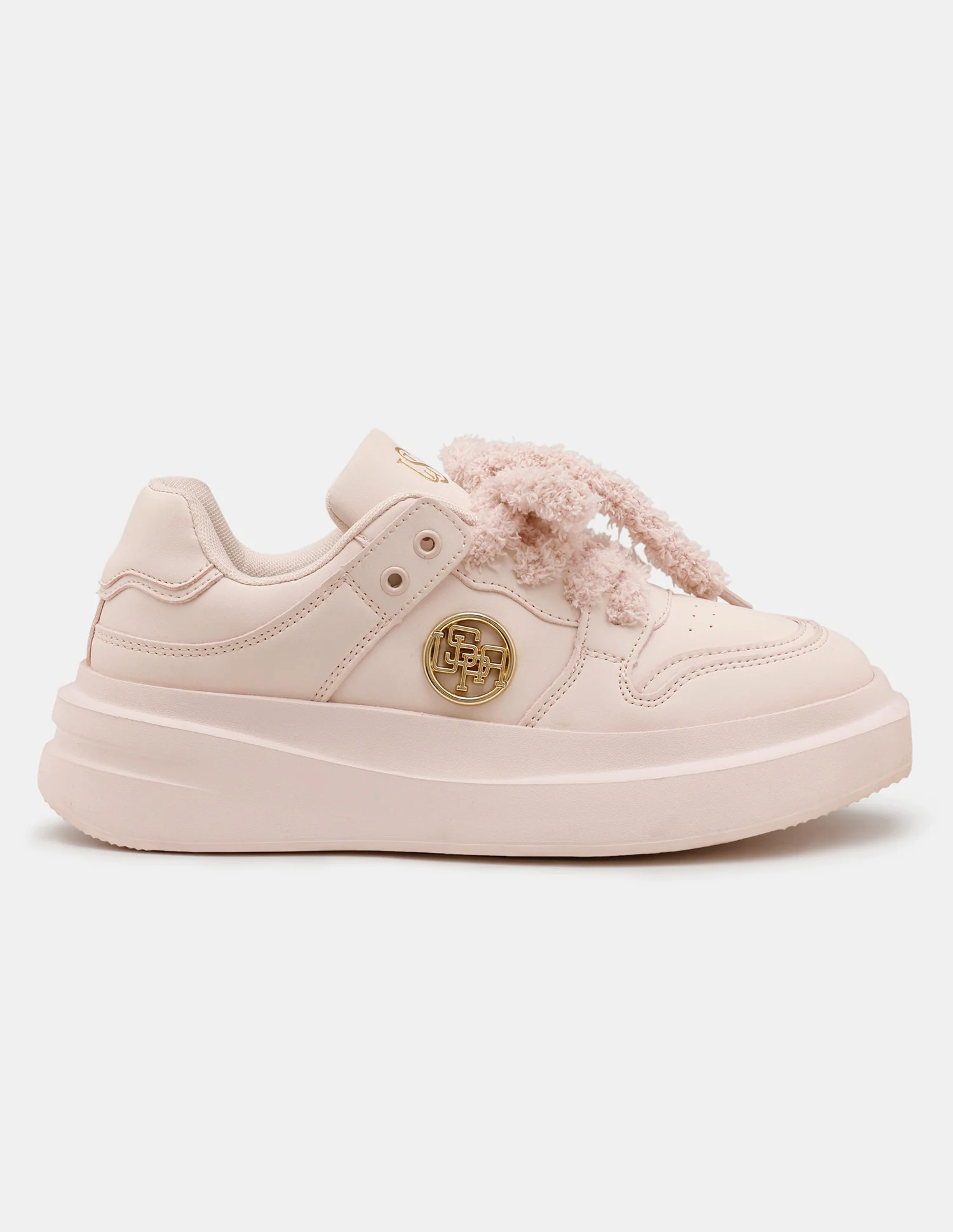 Women Burna 2.0 Round Toe Fur Lace-Ups Sneakers - Image 6