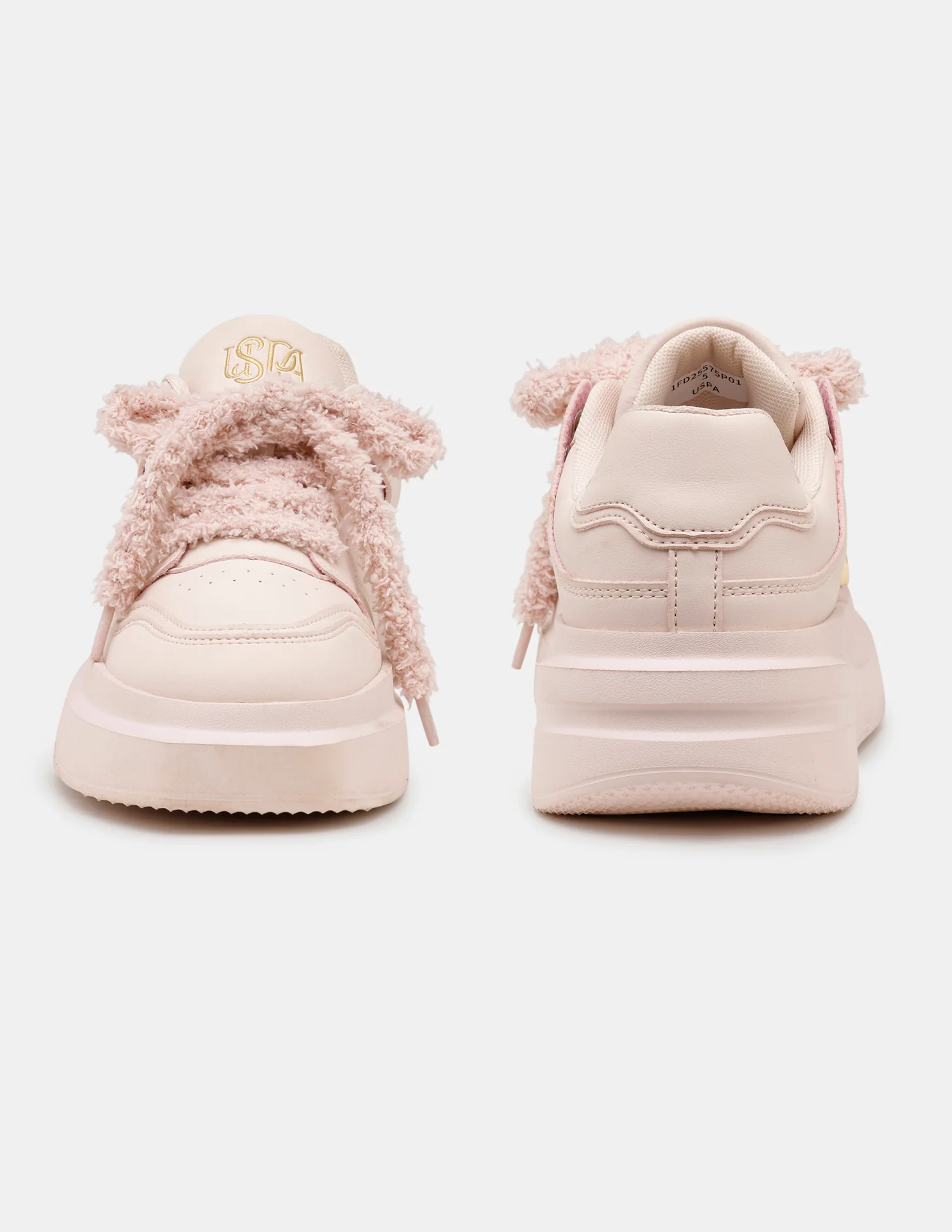 Women Burna 2.0 Round Toe Fur Lace-Ups Sneakers - Image 8