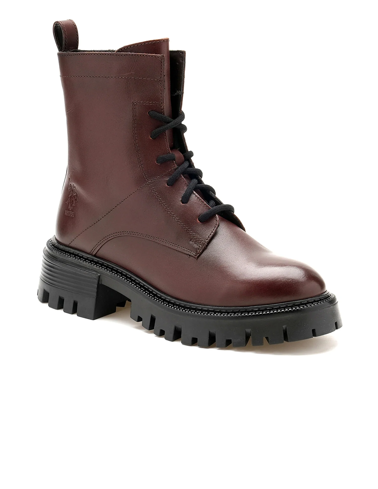 Women Fiorella Leather Combat Boots - Image 3