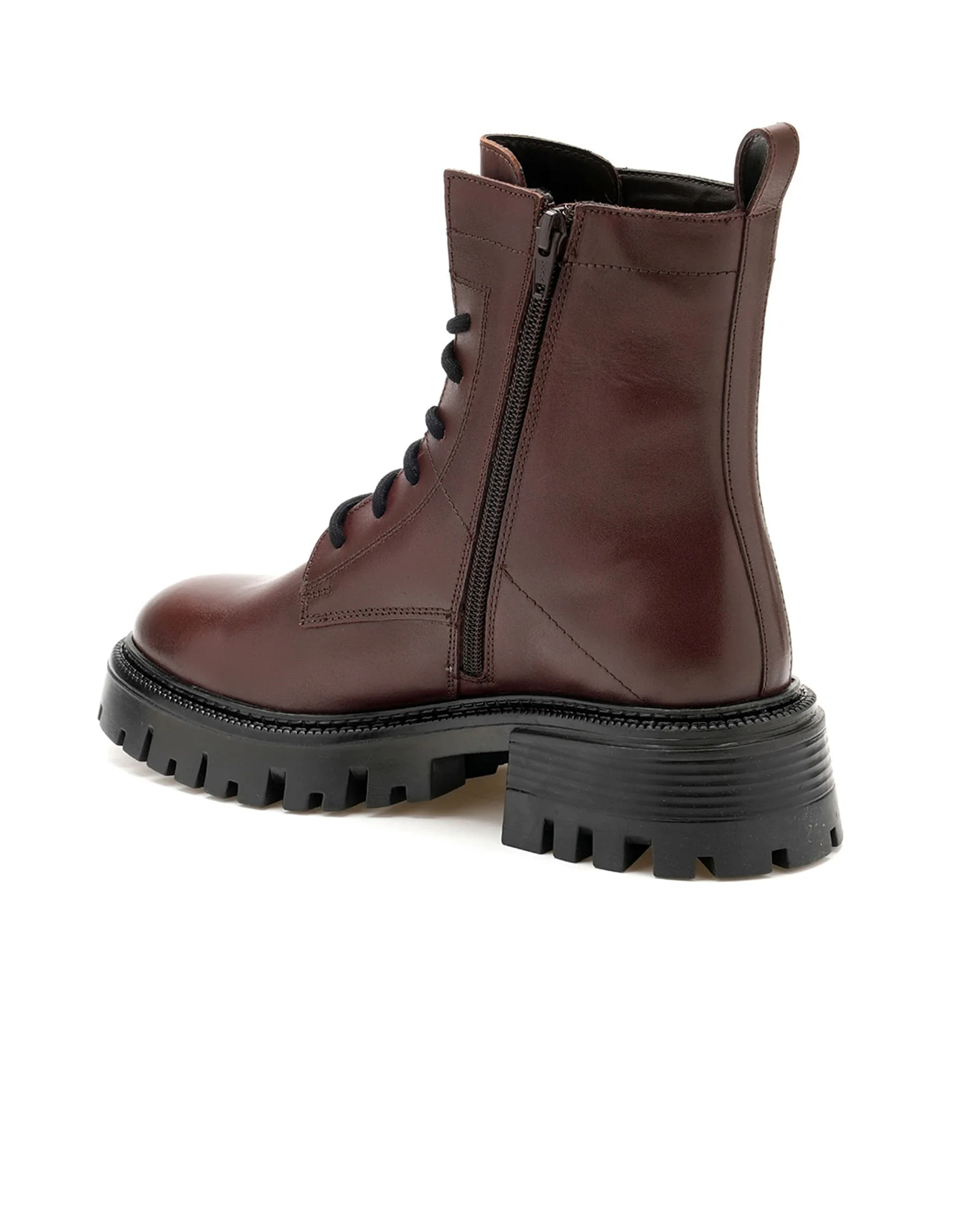 Women Fiorella Leather Combat Boots - Image 4
