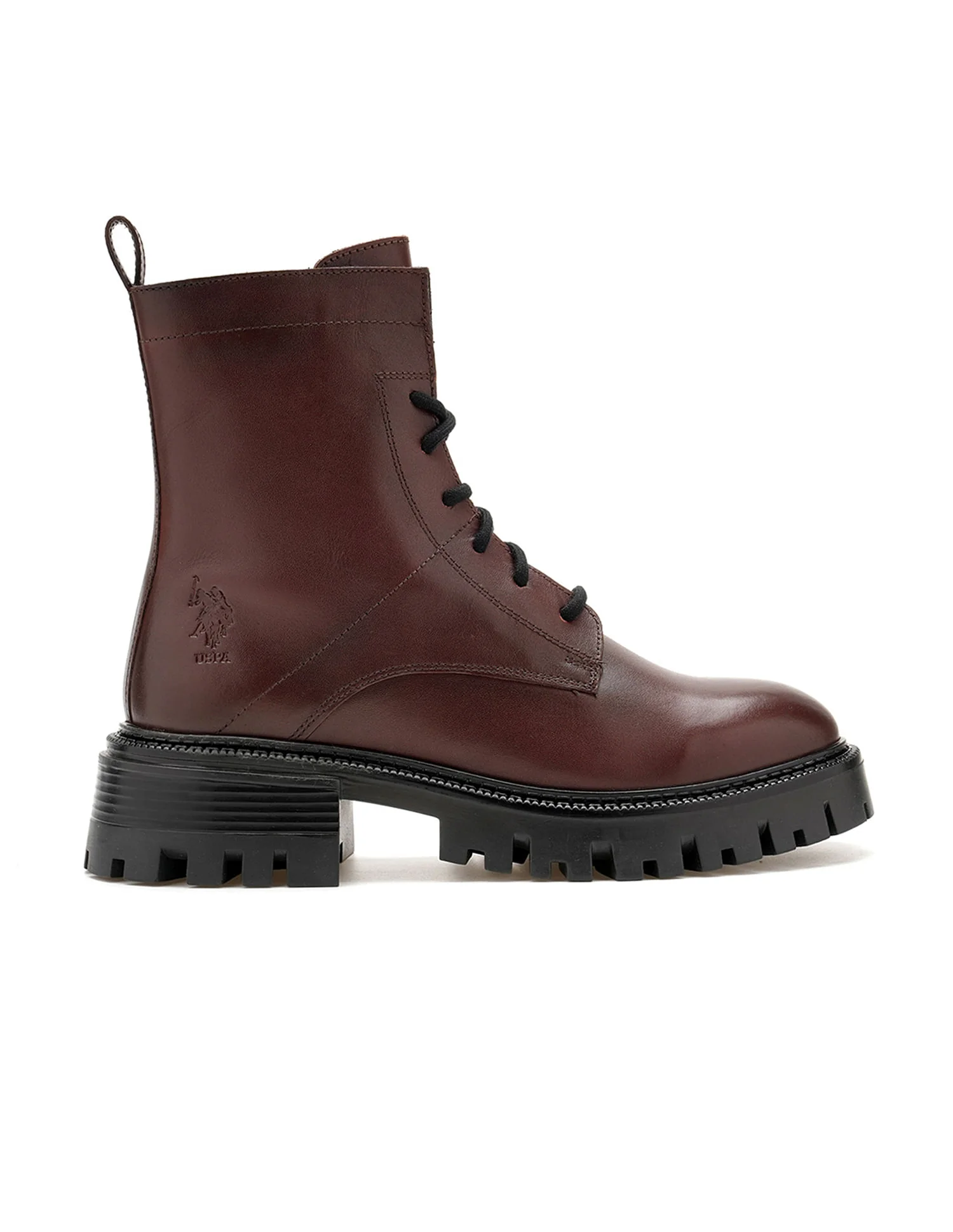 Women Fiorella Leather Combat Boots - Image 7