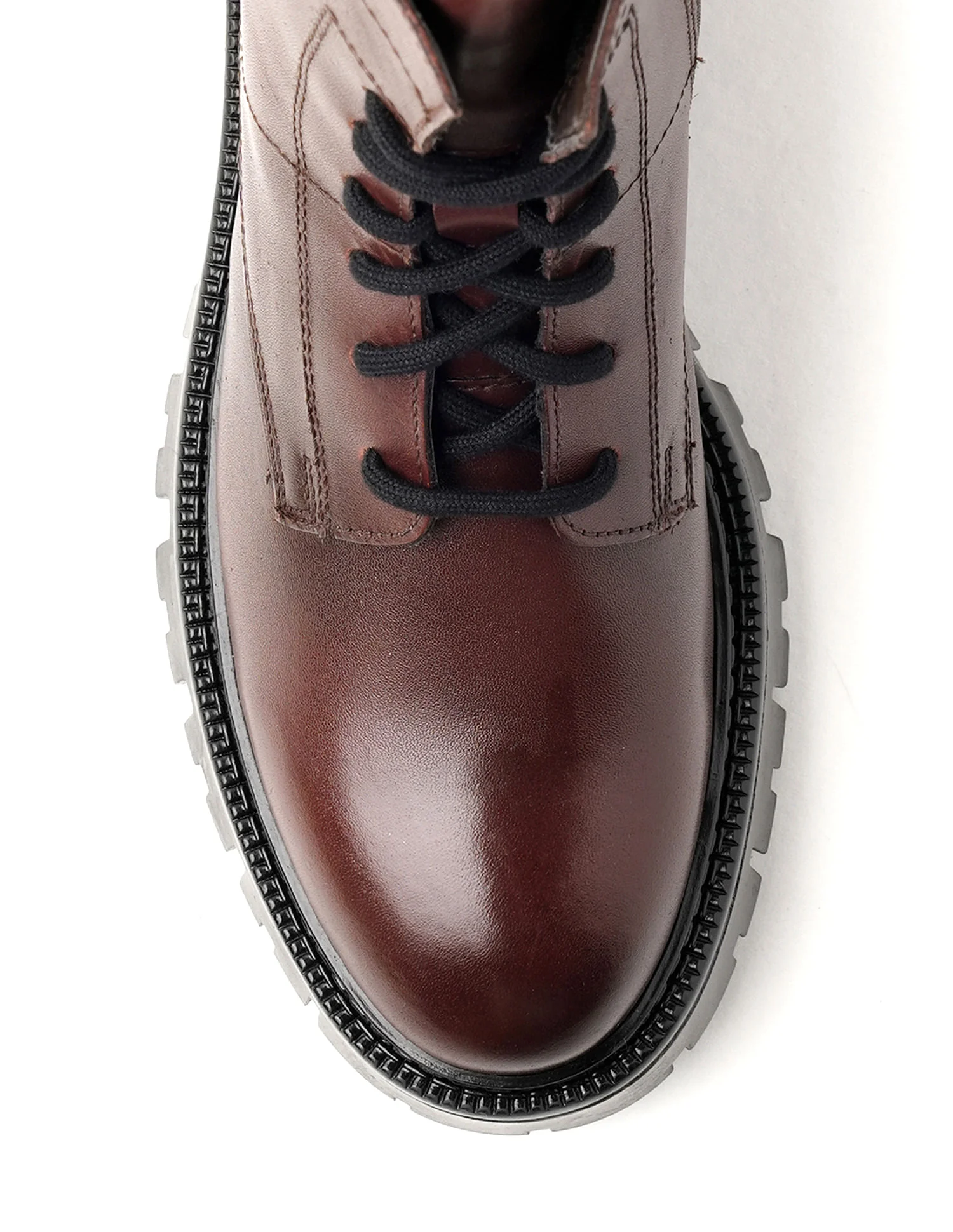 Women Fiorella Leather Combat Boots - Image 9