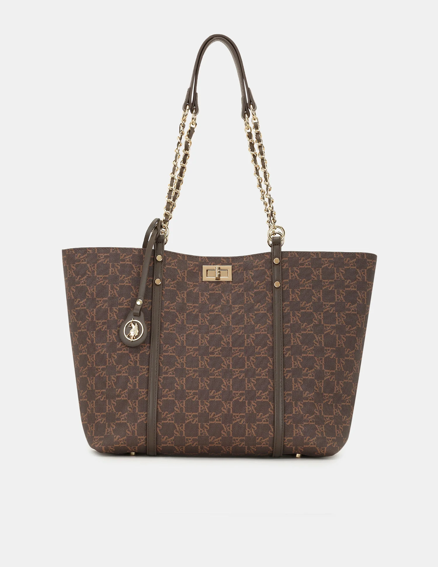 Women Kylie Monogram Tote Bag with Twist Lock - Image 2