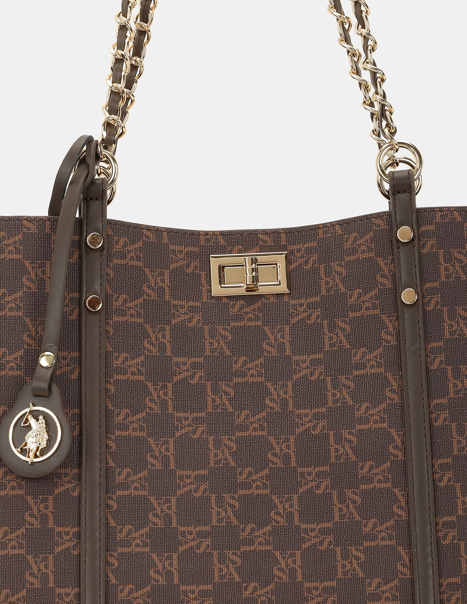 Women Kylie Monogram Tote Bag with Twist Lock - Image 7