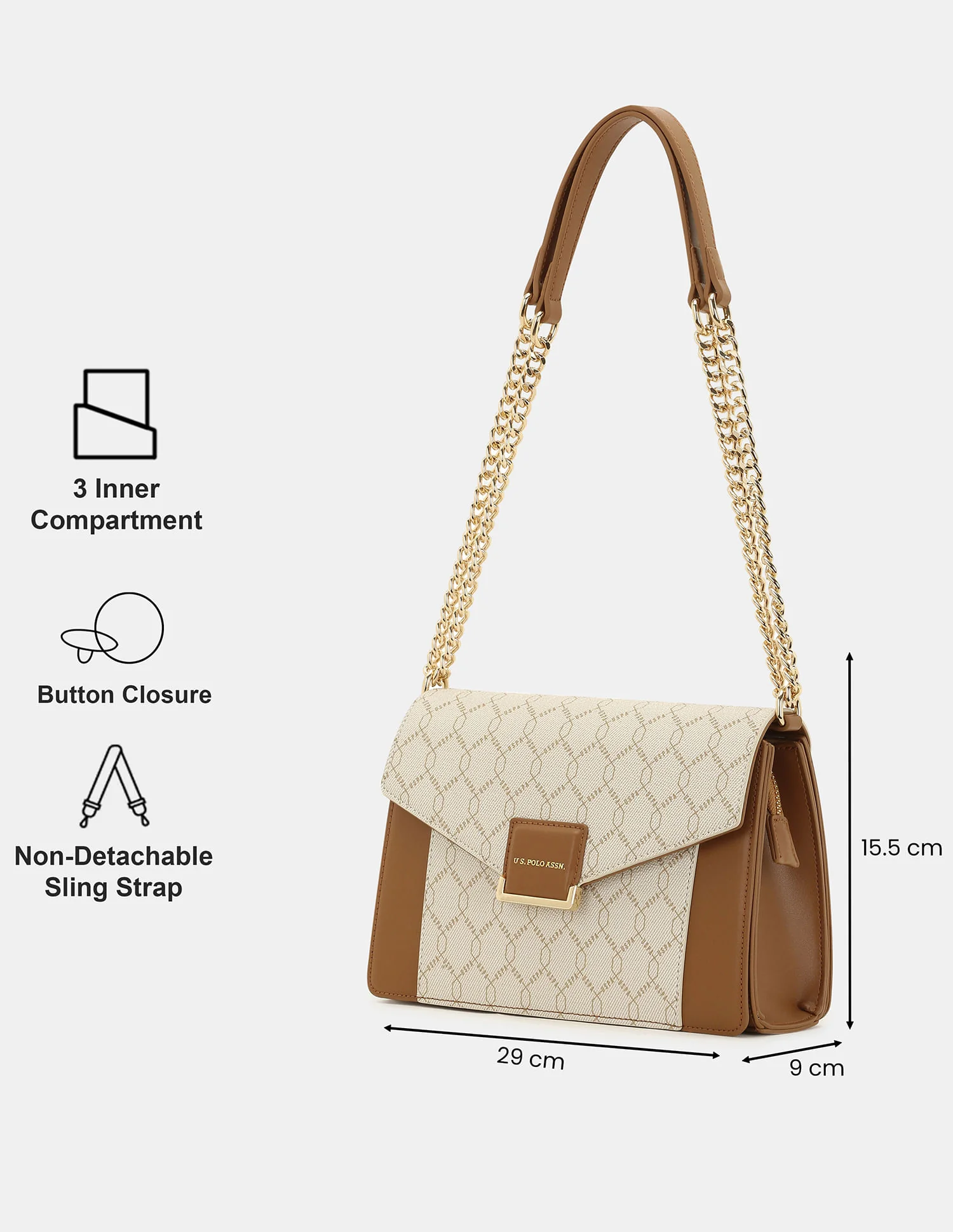 Women Bliss Sling Bag with Monogram Compact Design - Image 4