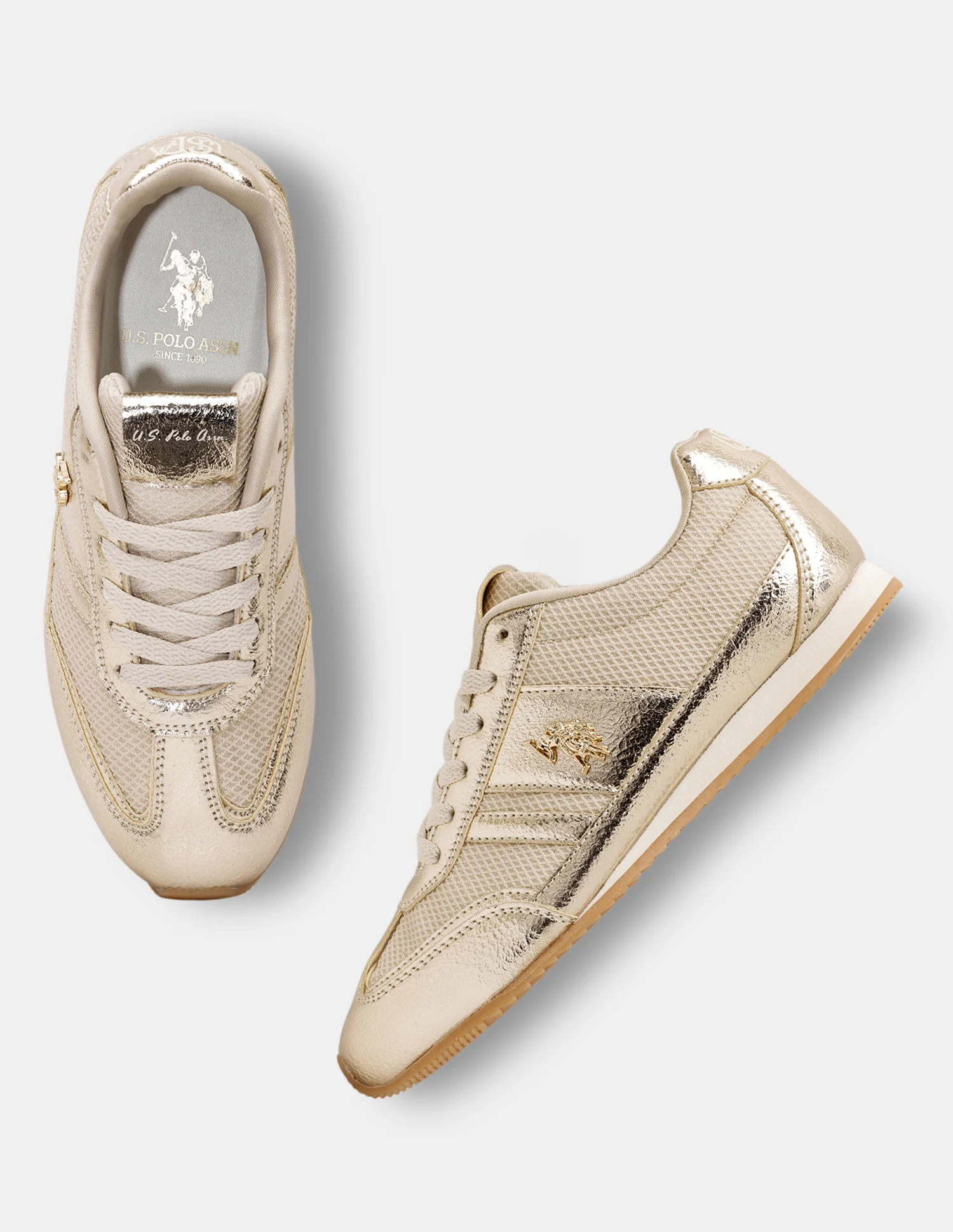 Women Reverie Textured Round Toe Sneakers - Image 2