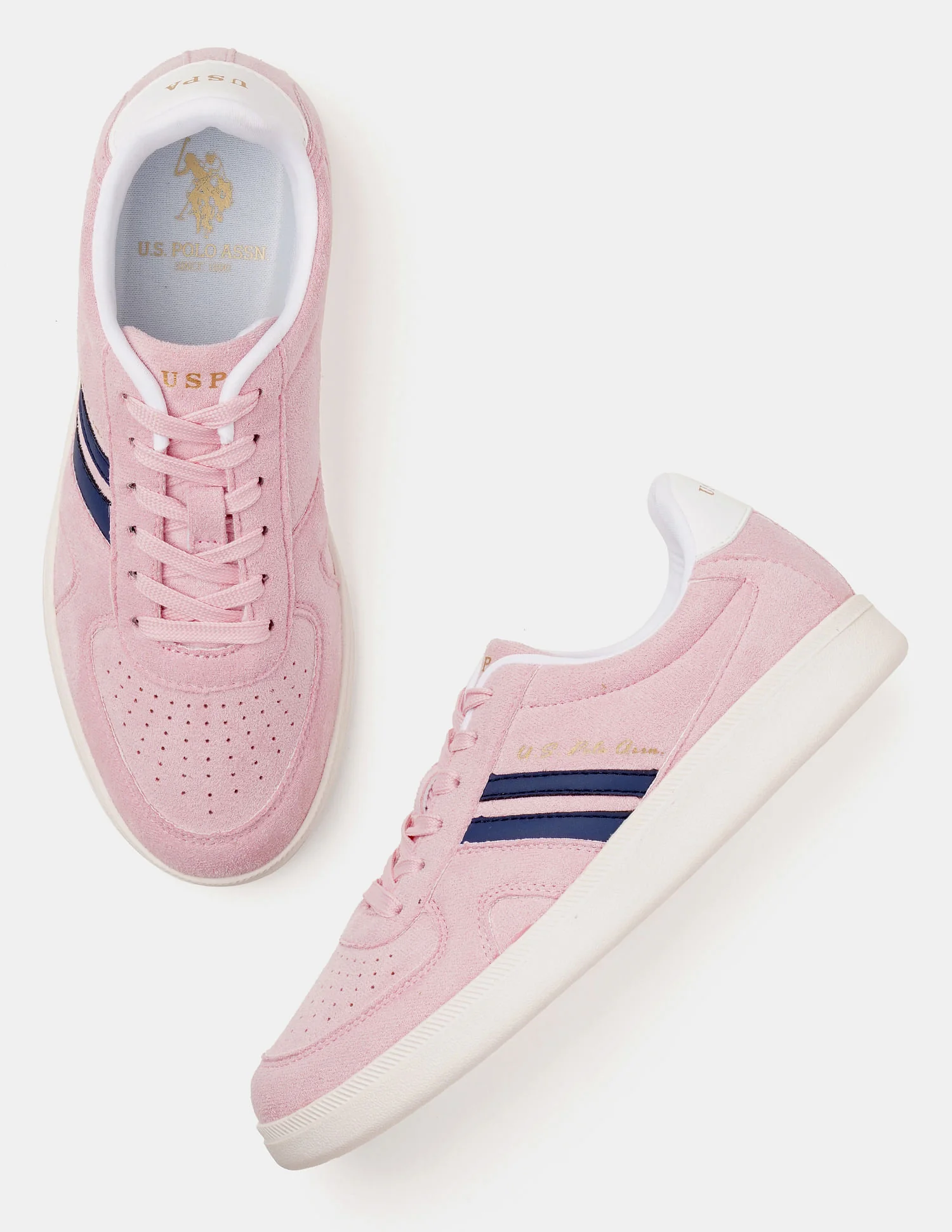 Women Round Toe Edda Striped Sneakers - Image 3