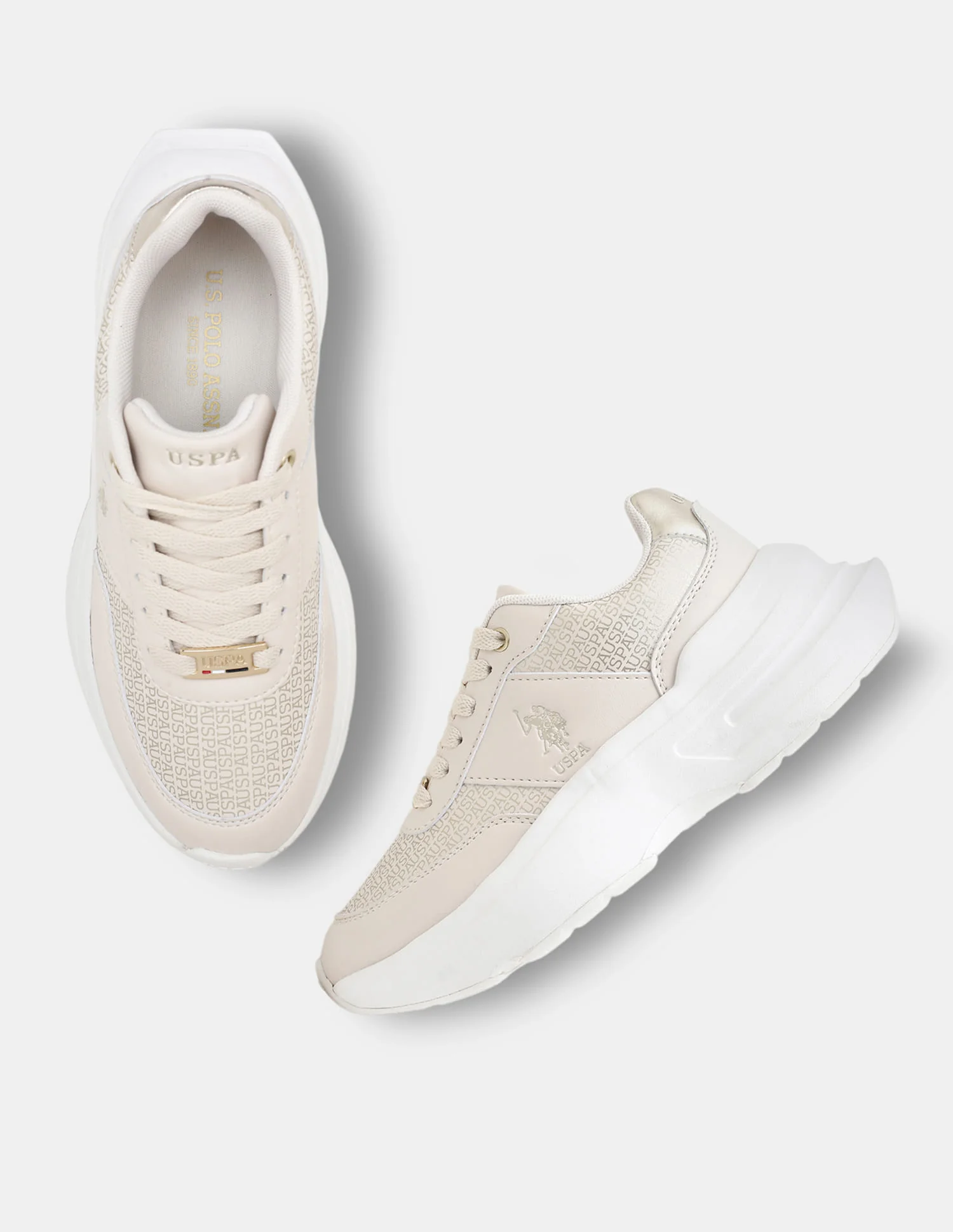 Women Thea Metallic Brand Printed Sneakers - Image 2