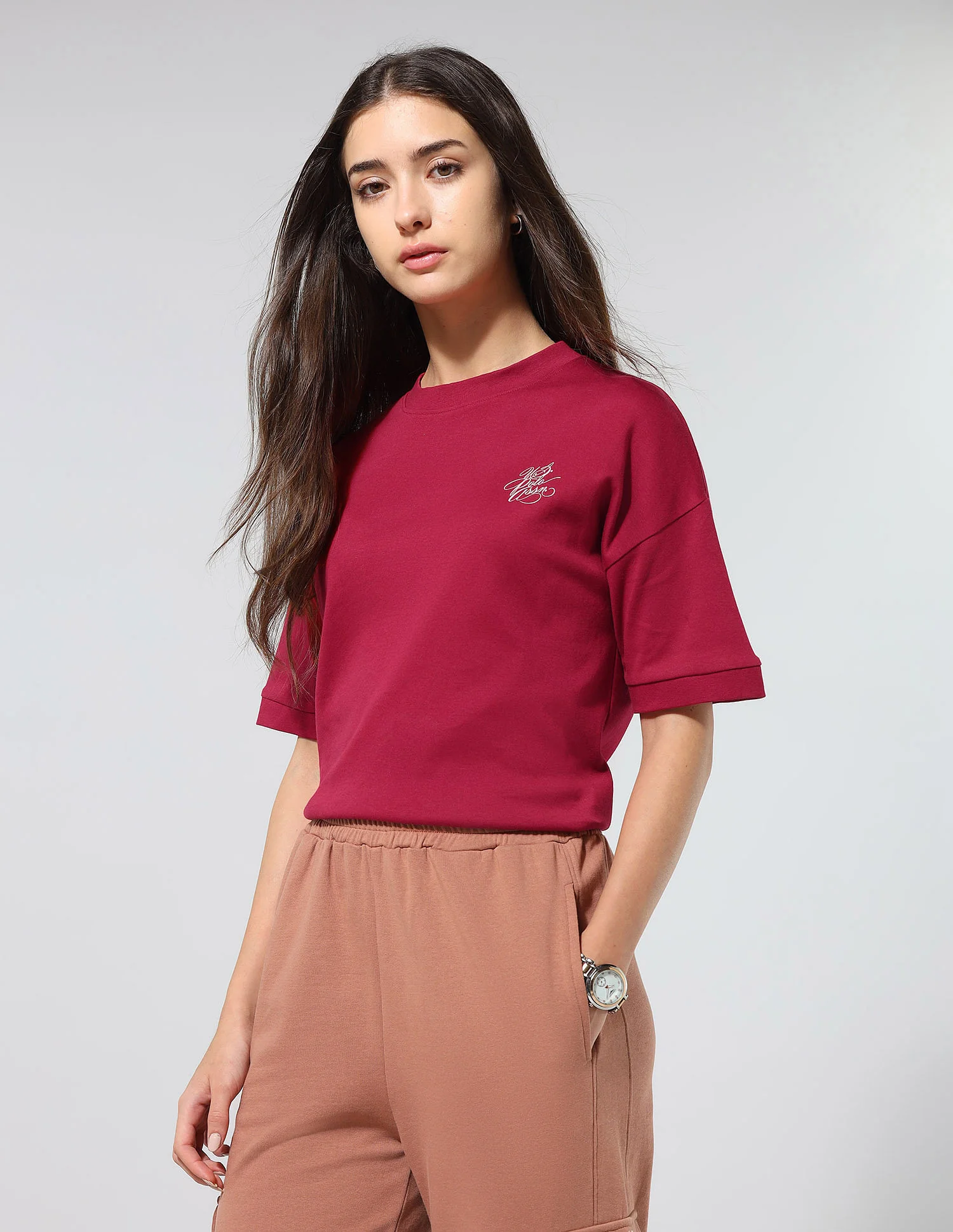 On The Go Boxy Fit Solid Lounge T-Shirt - Image 5