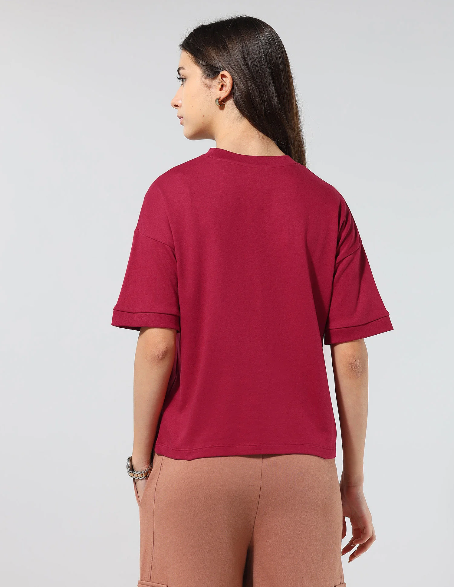 On The Go Boxy Fit Solid Lounge T-Shirt - Image 6