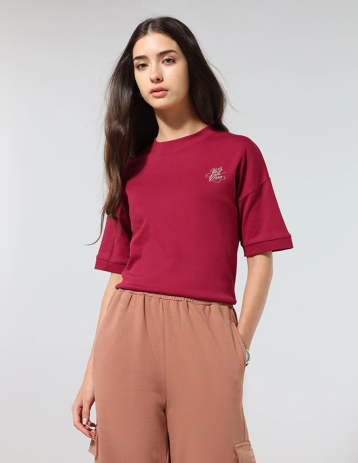 On The Go Boxy Fit Solid Lounge T-Shirt - Image 7