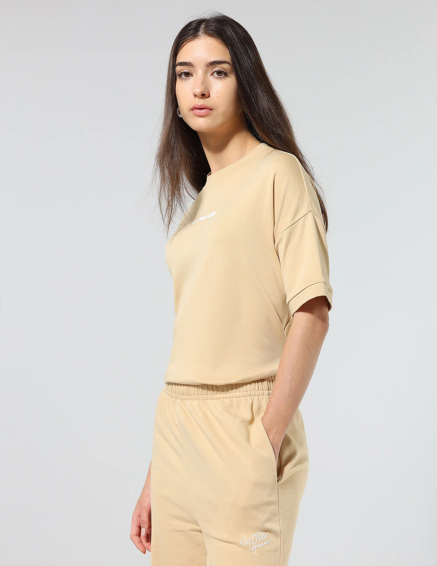 On The Go Crew Neck Boxy Fit Solid Lounge T-Shirt - Image 5