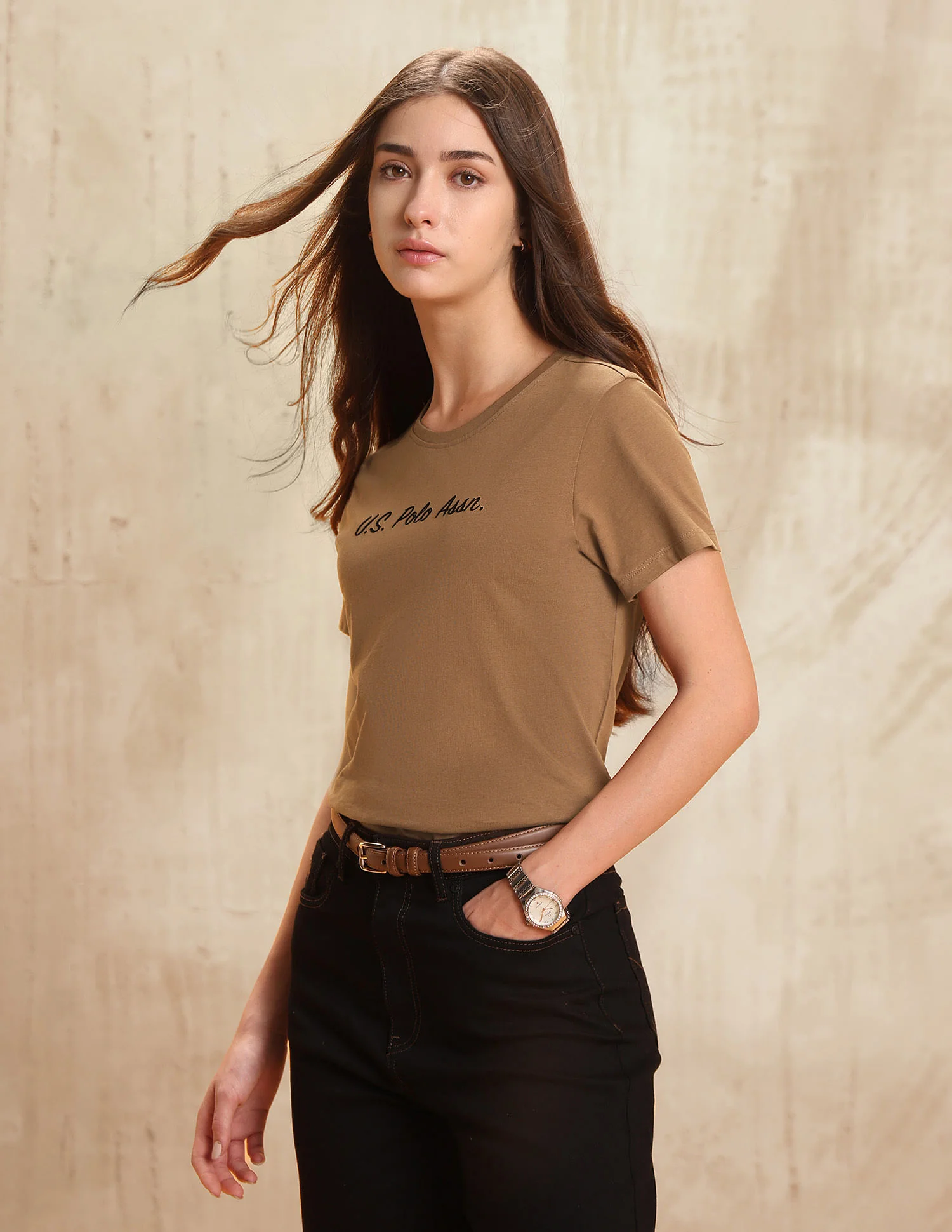 Brand Printed Regular Fit T-Shirt - Image 4