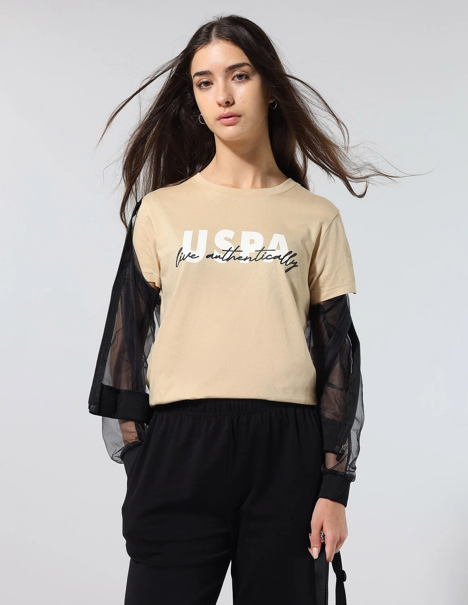 On The Go Regular Fit Brand Printed Lounge T-Shirt - Image 4