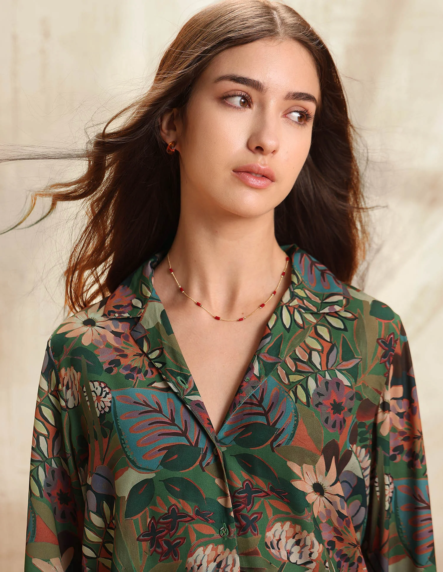 Regular Fit Floral Printed Shirt - Image 7