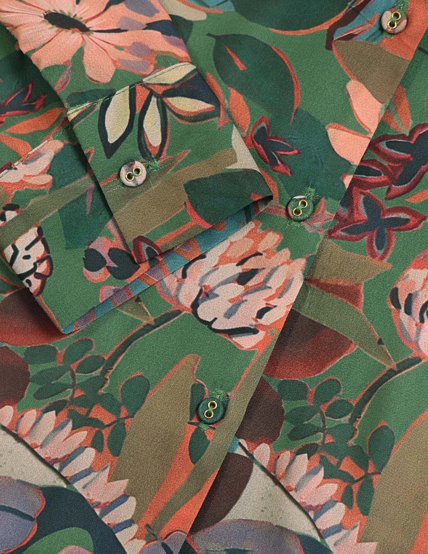 Regular Fit Floral Printed Shirt - Image 9