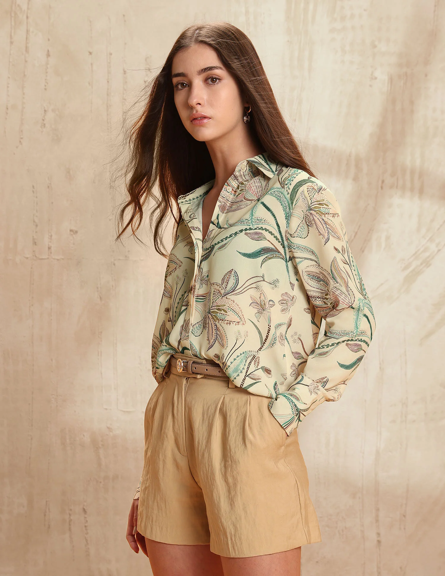 Regular Fit Floral Printed Shirt - Image 4