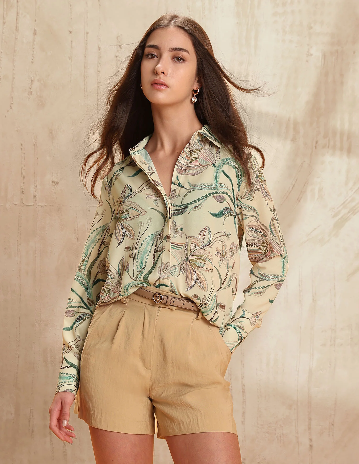 Regular Fit Floral Printed Shirt - Image 6