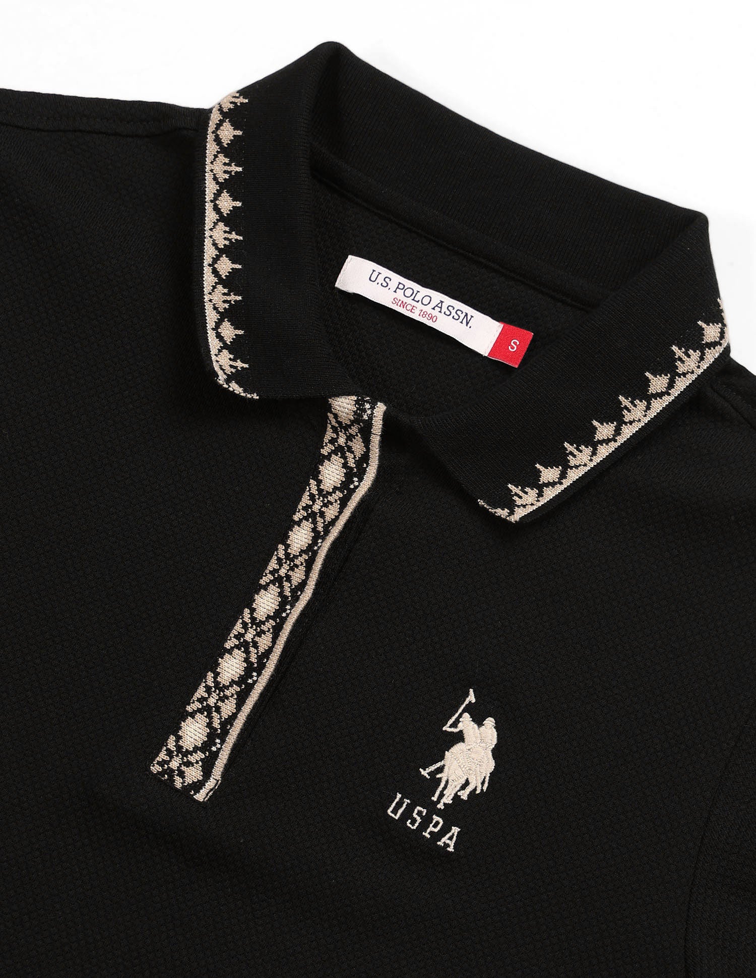 Regular Fit Jacquard Collar Polo Shirt - Image 8