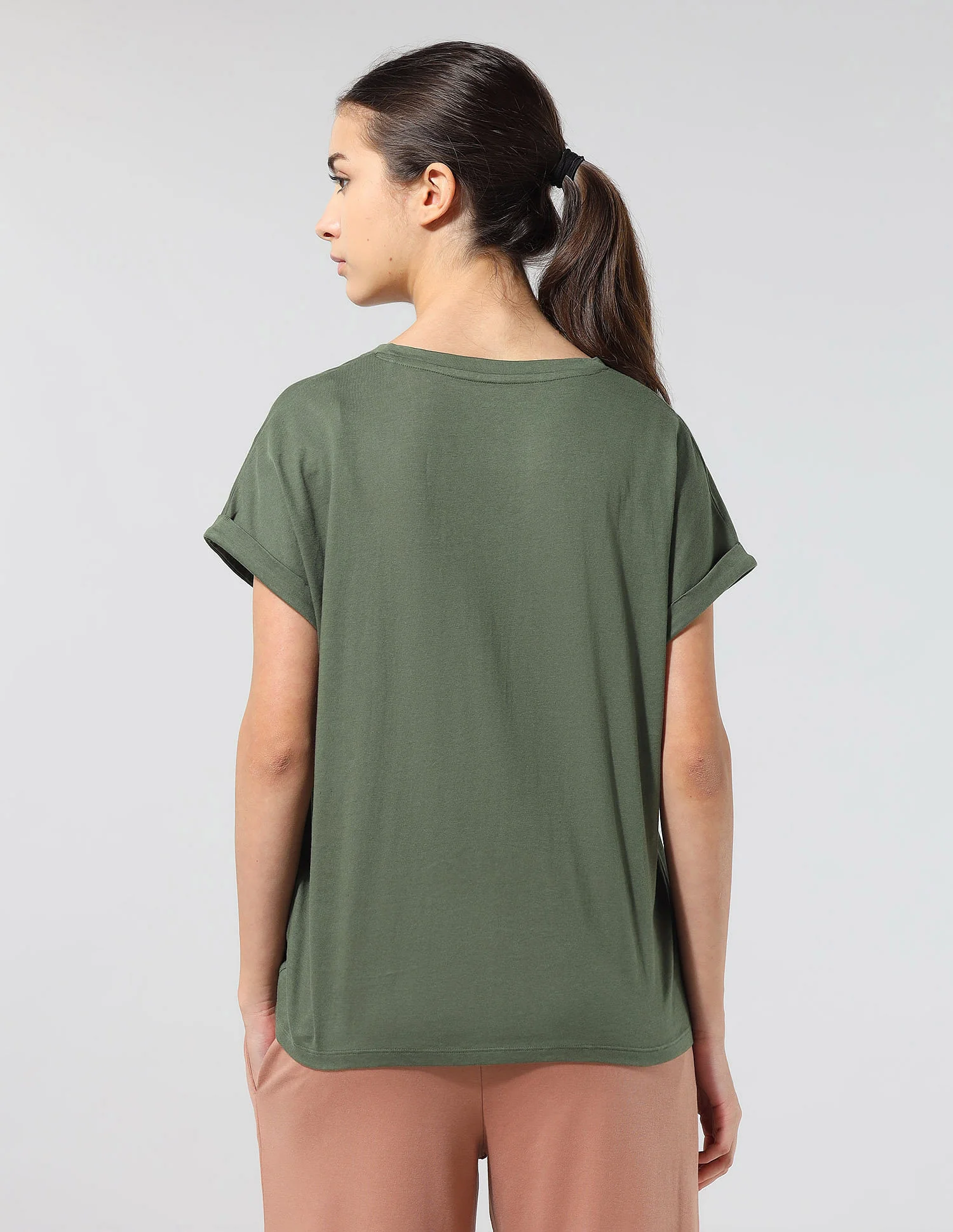 On The Go Regular Fit Solid Lounge T-Shirt - Image 5