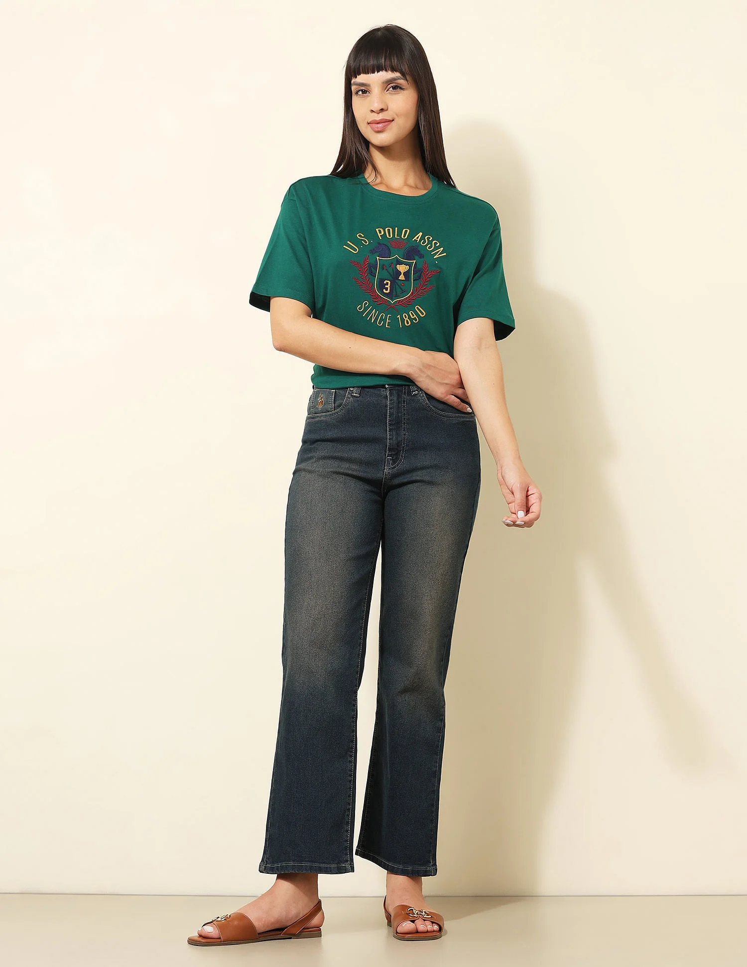 Boyfriend Fit Brand Printed T-Shirt - Image 3